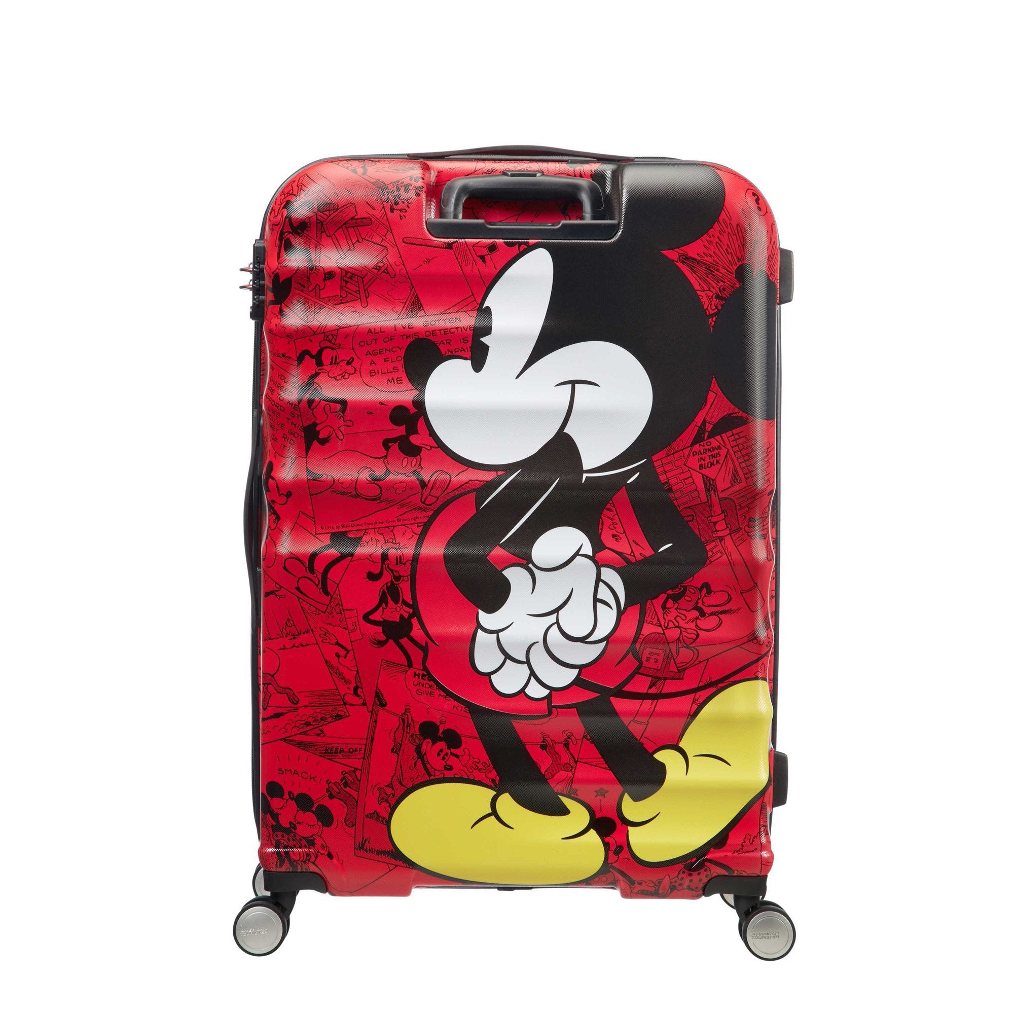 American Tourister Disney Wavebreaker Spinner Large Suitcase - Mickey Comics Red Luggage for Travel, Vacation & Airplane Carry-On