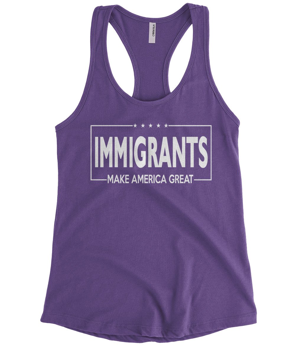 Cybertela Women's Racerback Tank Top - Patriotic 'Make America Great' Design - Perfect for 4th of July, BBQ Parties & Casual Summer Outfits