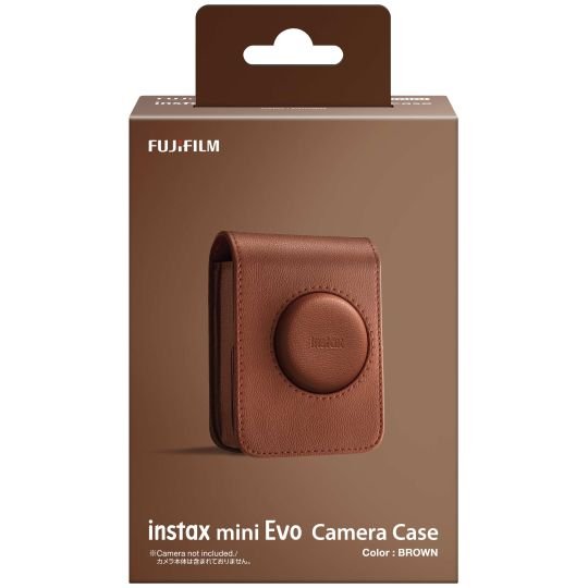 FUJIFILM Mini Evo Instant Camera Leather Case (Brown) - Protective Cover for Travel & Everyday Use