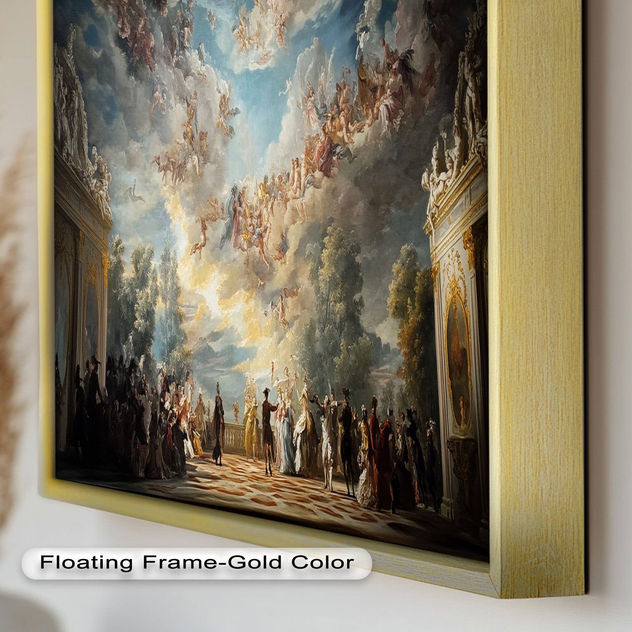Baroque Heaven - Grand Ballroom Oil Painting | Classic Artwork for Home Decor, Office & Gallery | Perfect for Living Room, Dining Area & Wall Display