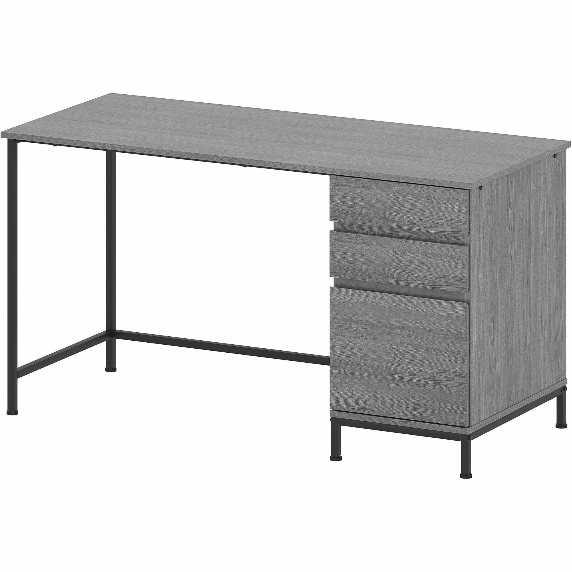Lorell LLR97616 SOHO 3-Drawer Desk - Compact Home Office Desk with Storage Drawers | Perfect for Small Spaces, Dorm Rooms & Home Offices