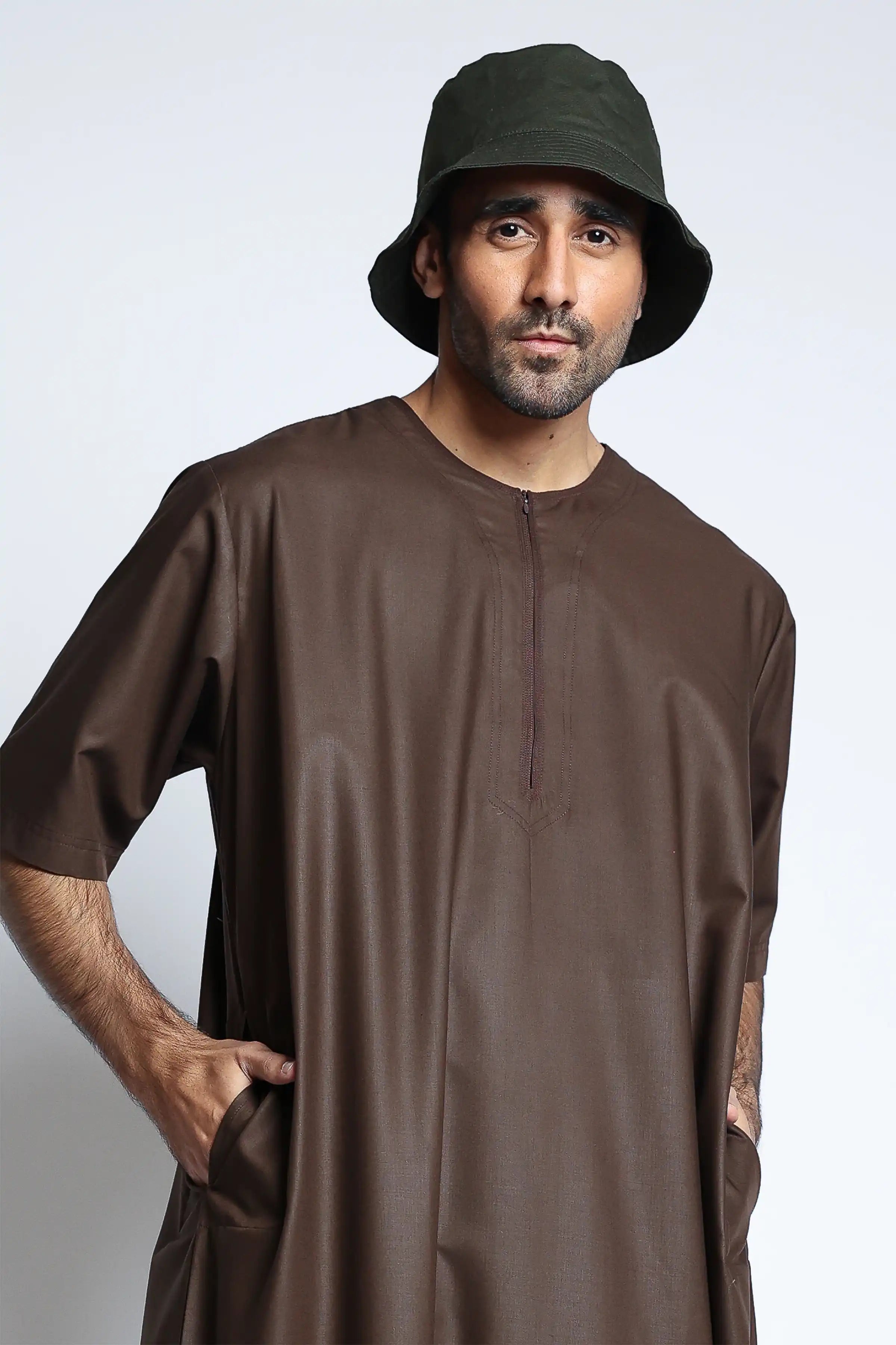 J152 Morocco Brown Half Sleeve T-Shirt for Men - Stylish Casual Wear for Everyday Outfits & Summer Fashion
