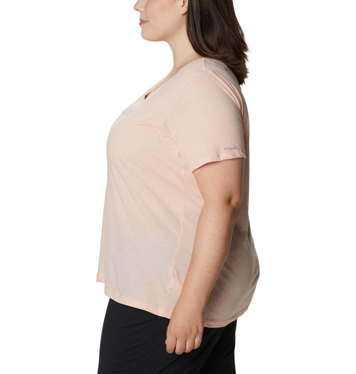 Columbia Women's Mount Rose Relaxed Fit Short Sleeve T-Shirt - Soft Jersey Cotton Blend Top for Casual Wear, Hiking & Outdoor Activities