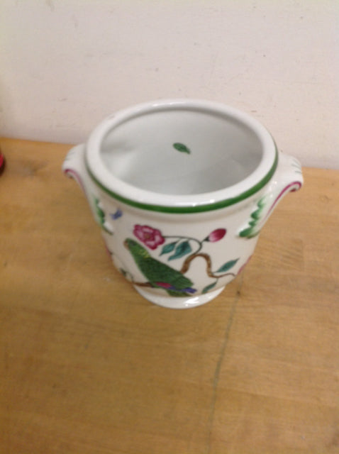 Lynn Chase Parrot Cache Pot - Decorative Flower Pot for Indoor Plants, Home & Garden Decor - Perfect for Living Room, Patio, and Office Decorations