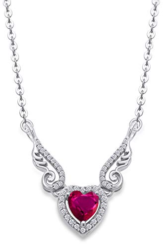 white-gold-plated-silver : Ruby
