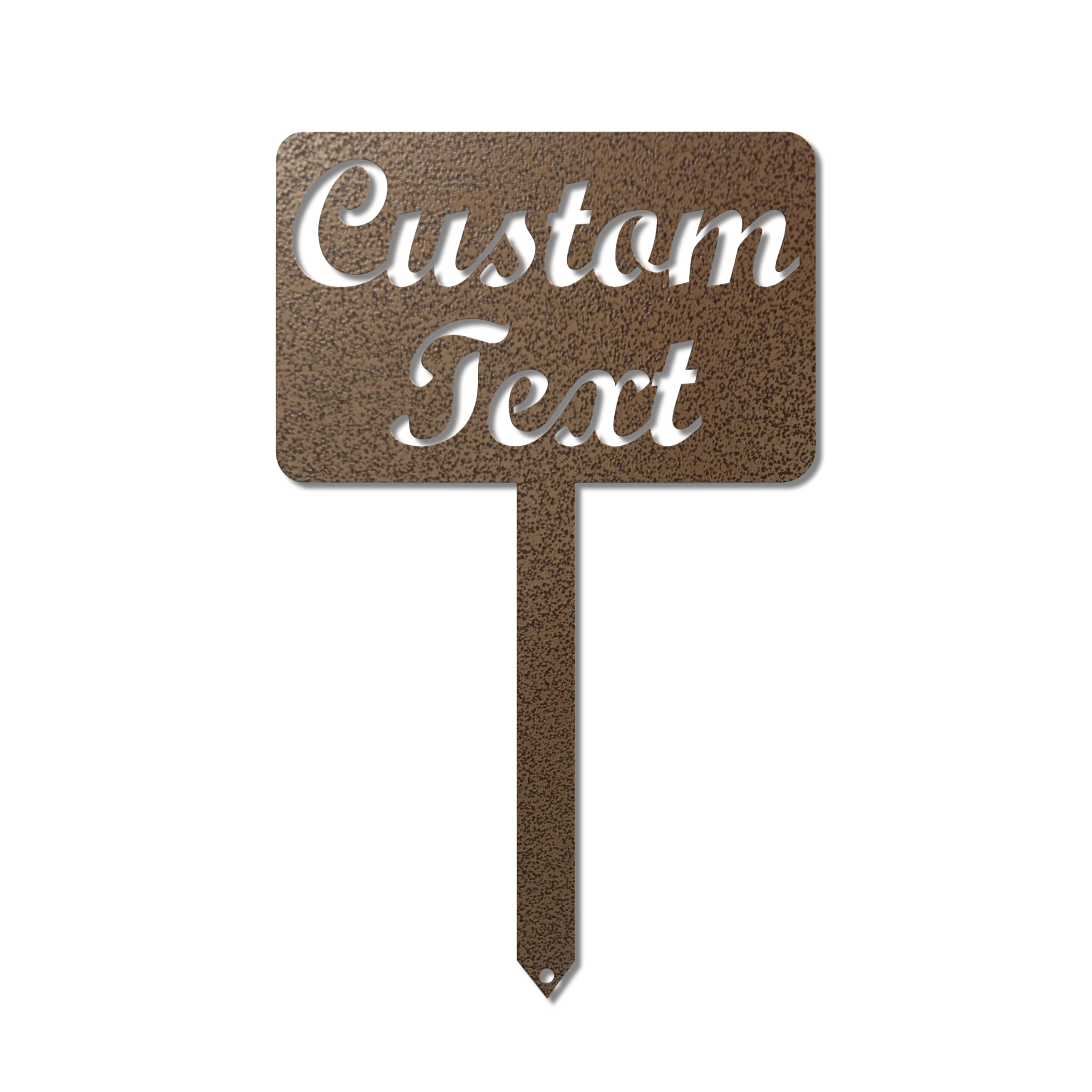 Personalized Hammered Copper Garden Sign - 17