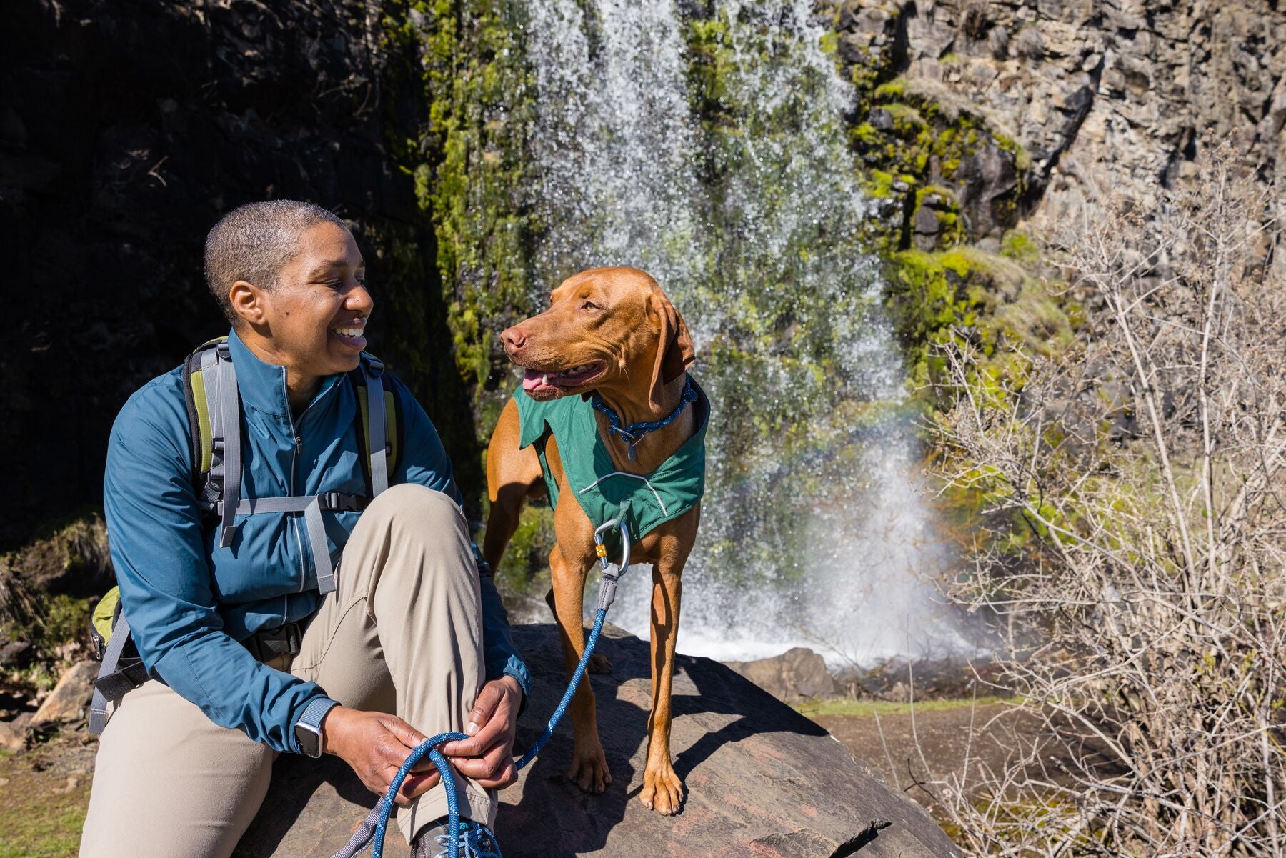 Ruffwear 2-in-1 Overcoat with Built-in Chest Harness in Basalt Gray - Waterproof Dog Jacket for Hiking & Winter Outdoor Adventures