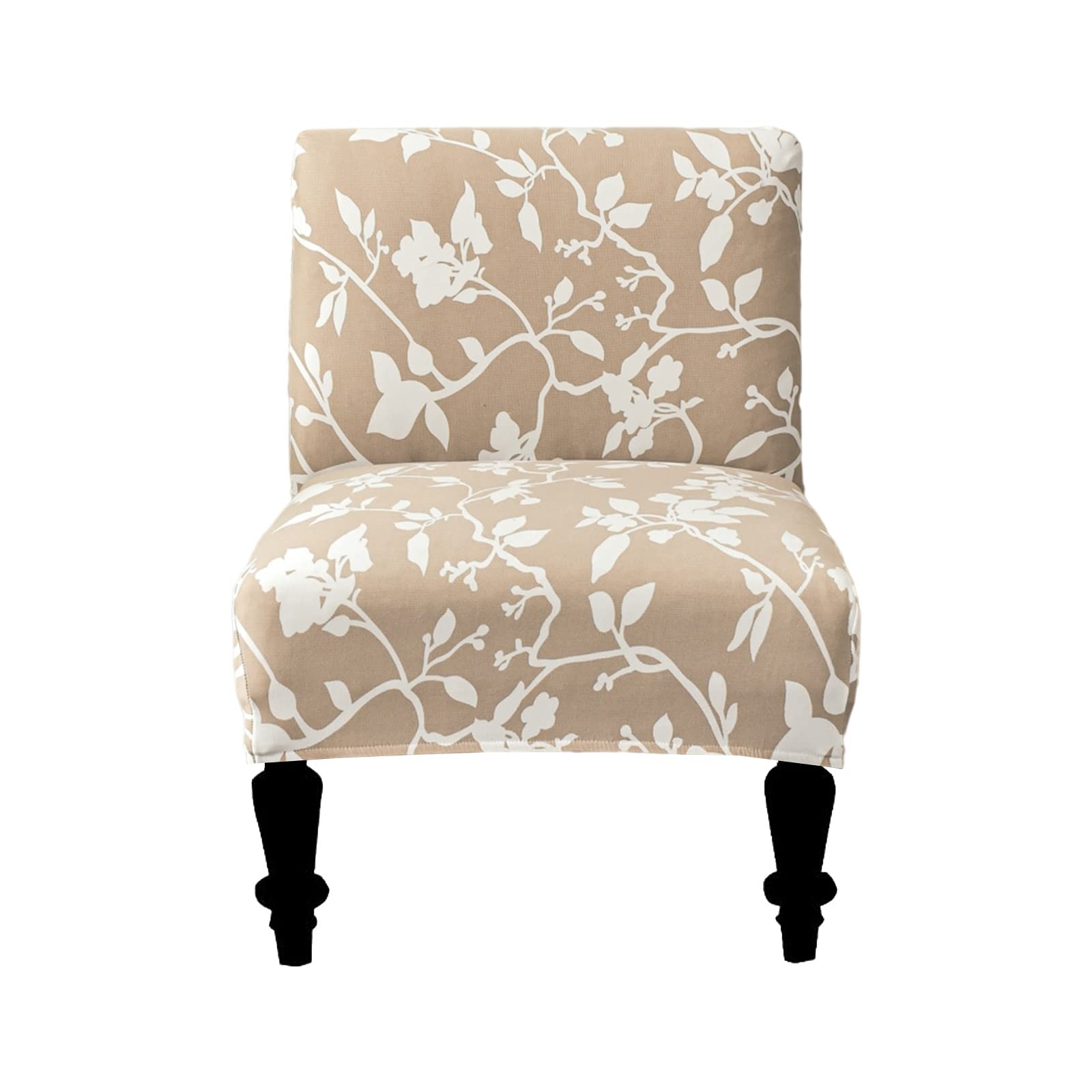 Eco-Ancheng Washable Removable Armless Chair Slipcover - Printed Accent Furniture Protector for Living Room, Dining Room, Hotel (Perfect for Home Decor, Guest Seating & Commercial Spaces)