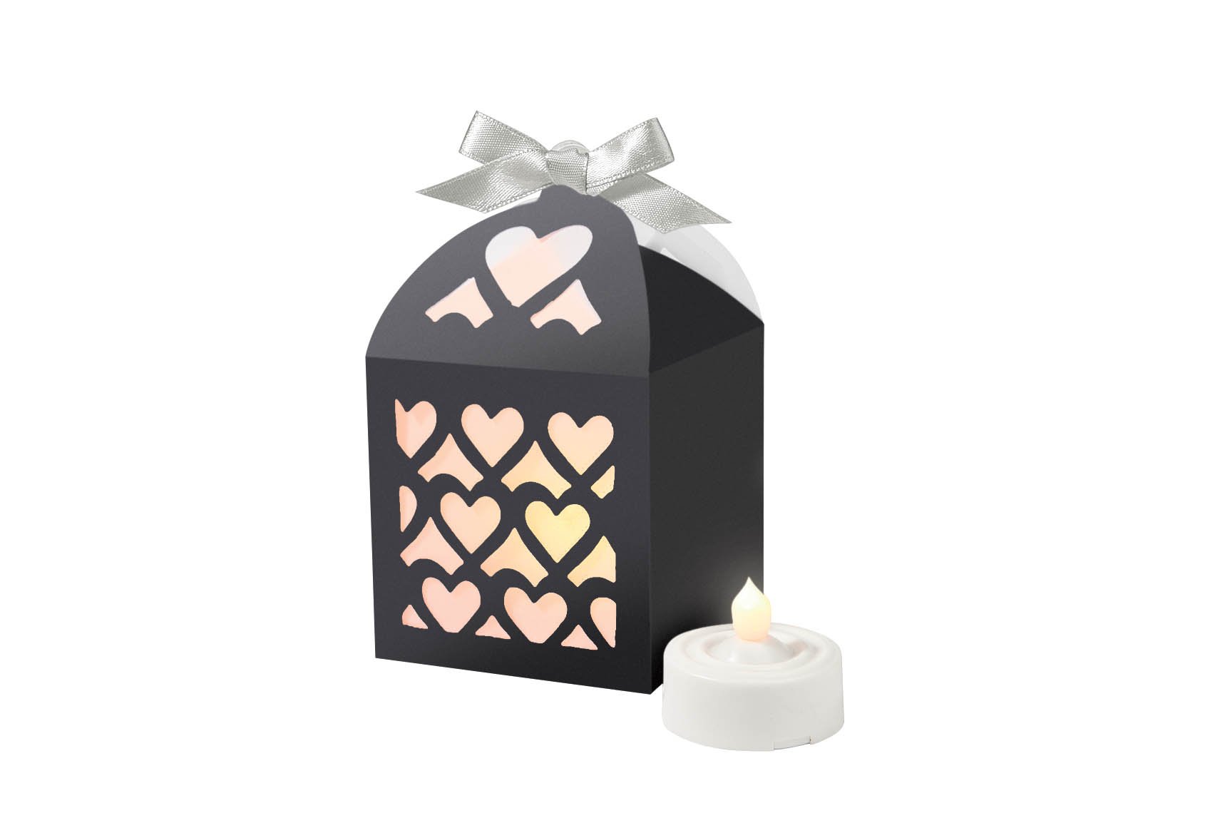 Wilton Black Paper Lantern Favor Boxes - 50 Pack for Wedding Decorations, Party Supplies & Chinese New Year Decor