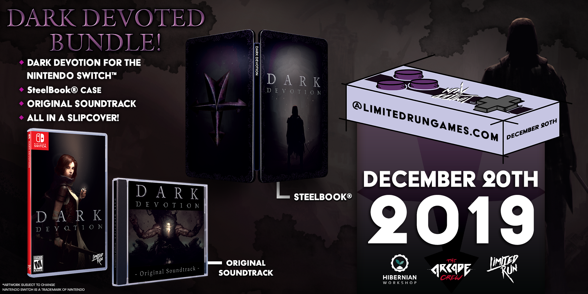 Dark Devotion Devoted Bundle - Limited Run #57 Nintendo Switch Game | Collector's Edition for Gaming Enthusiasts | Perfect for RPG Fans & Collectors