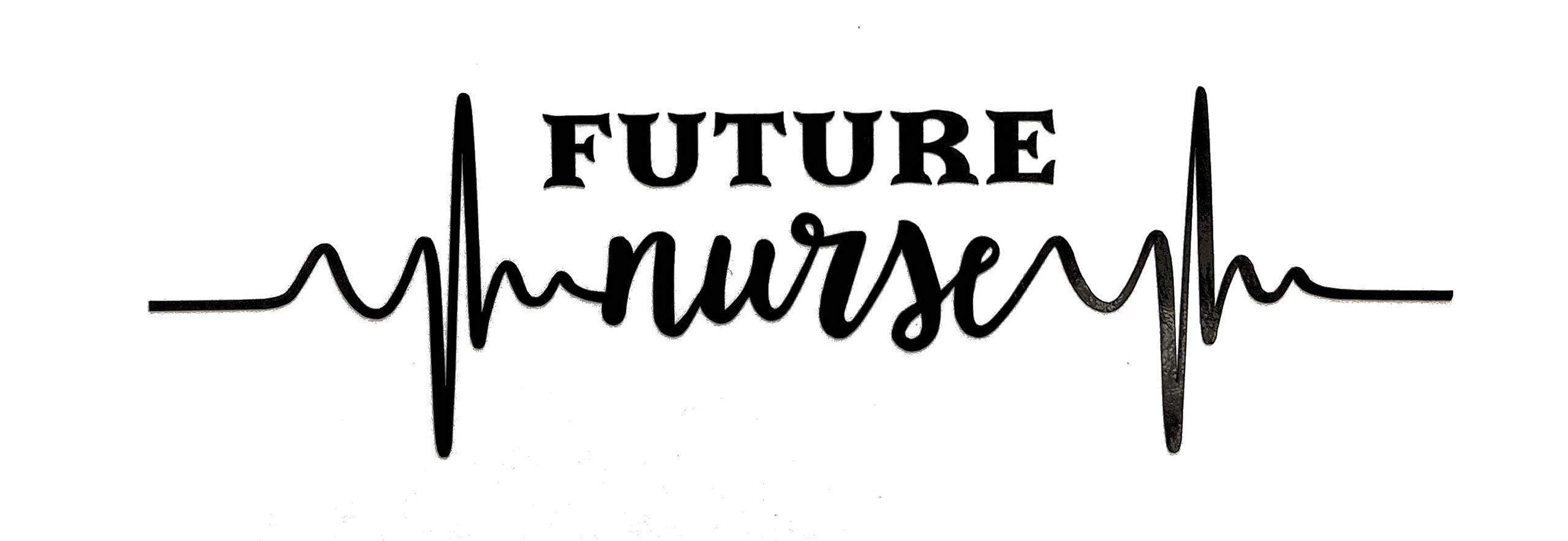 Custom Pulse Future Nurse Vinyl Decal - Heartbeat Nursing Bumper Sticker for Tumblers, Laptops & Car Windows | Perfect for Nurses, Medical Students & Healthcare Professionals