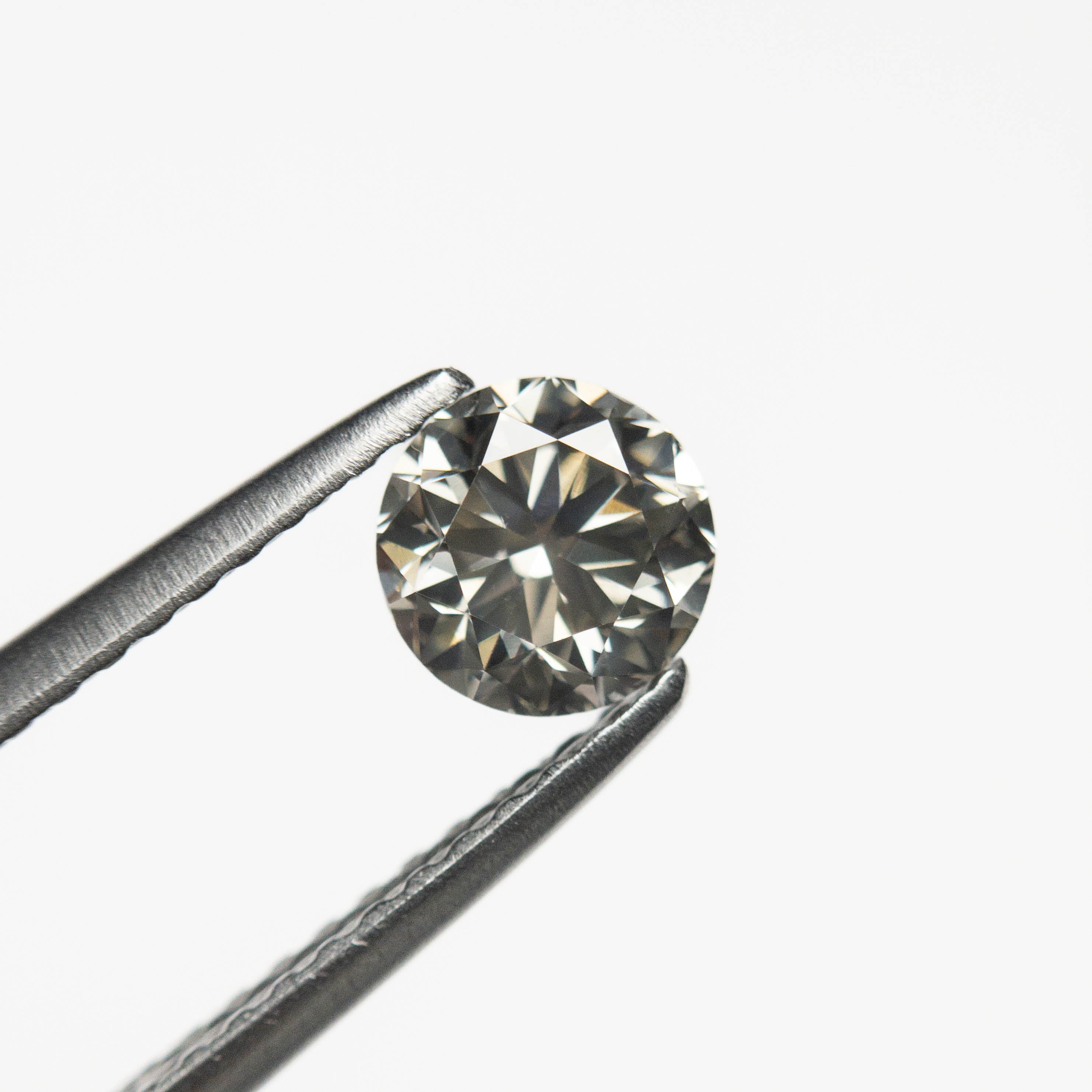 0.60ct Fancy Grey Round Brilliant Cut Diamond - 5.14x5.12x3.50mm for Engagement Rings & Fine Jewelry
