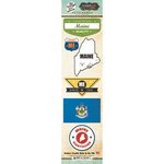 Vintage Label Collection - Scrapbook Customs Cardstock Stickers for Journaling, Scrapbooking & DIY Crafts - Maine Inspired Vintage Decorative Stickers