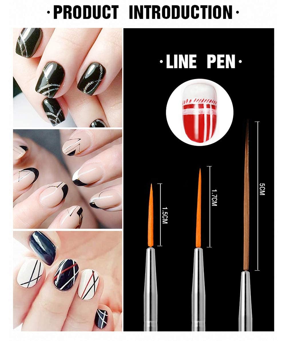 Professional Nail Art Gel Pen Set - Dotting, Painting & Drawing Tools for DIY Nail Designs | Perfect for Salon, Home Manicure & Nail Art Enthusiasts