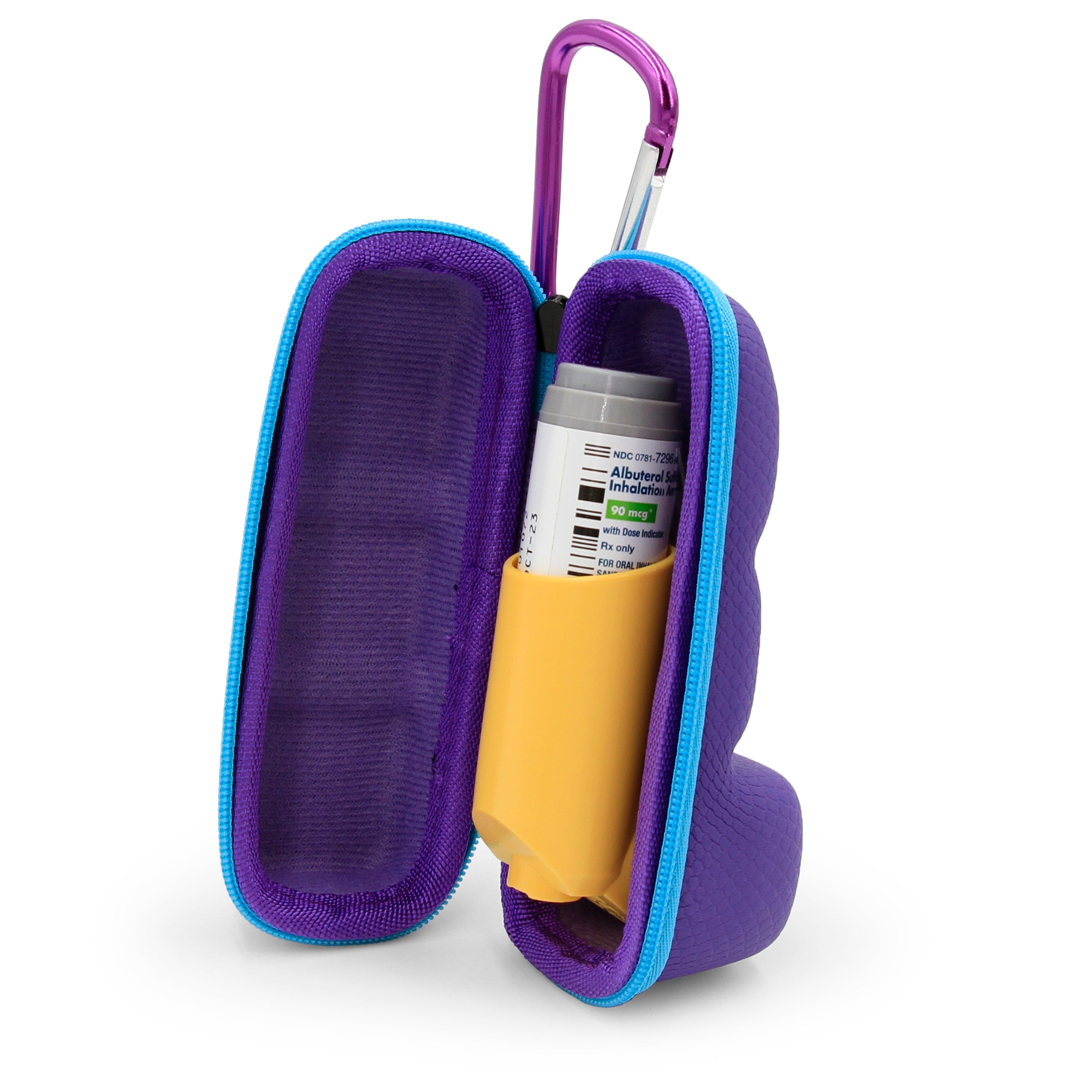 Professional Inhaler Case for Albuterol & Rescue Inhalers - Protective Storage (Up to 4 Inches) - Perfect for Travel, Gym & Emergency Use