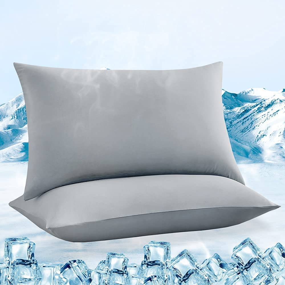 2 Pack Cooling Pillowcases - Q Max >0.5 Arc Chill Technology, Anti-Static Fabric, Hidden Zipper | Stay Cool All Night for Hot Sleepers & Night Sweats Relief