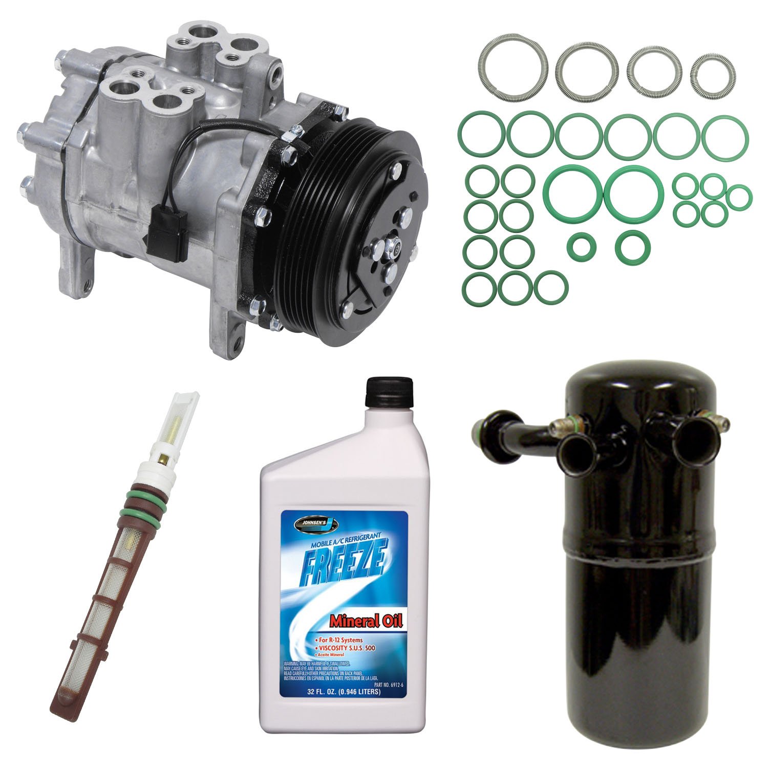 Universal Air Conditioner KT 4499 A/C Compressor and Component Kit - Replacement Parts for Car AC System Repair - Perfect for Home Mechanics & Auto Shops