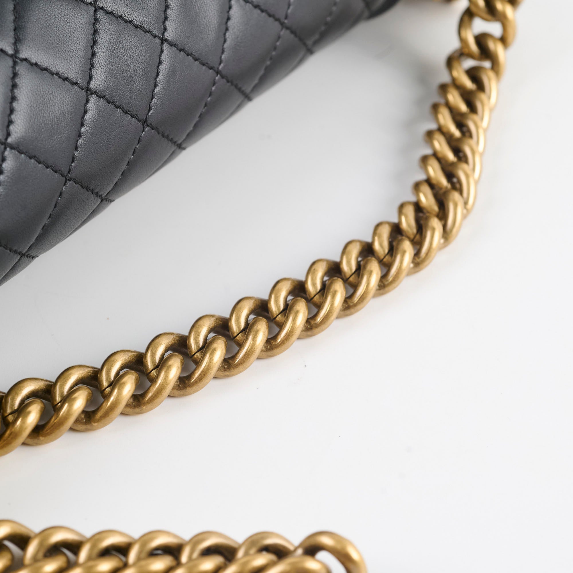 Chanel Old Medium Lambskin Boy Black Series 19 Bag - Luxury Designer Handbag for Women | Perfect for Evening Events, Parties & Special Occasions
