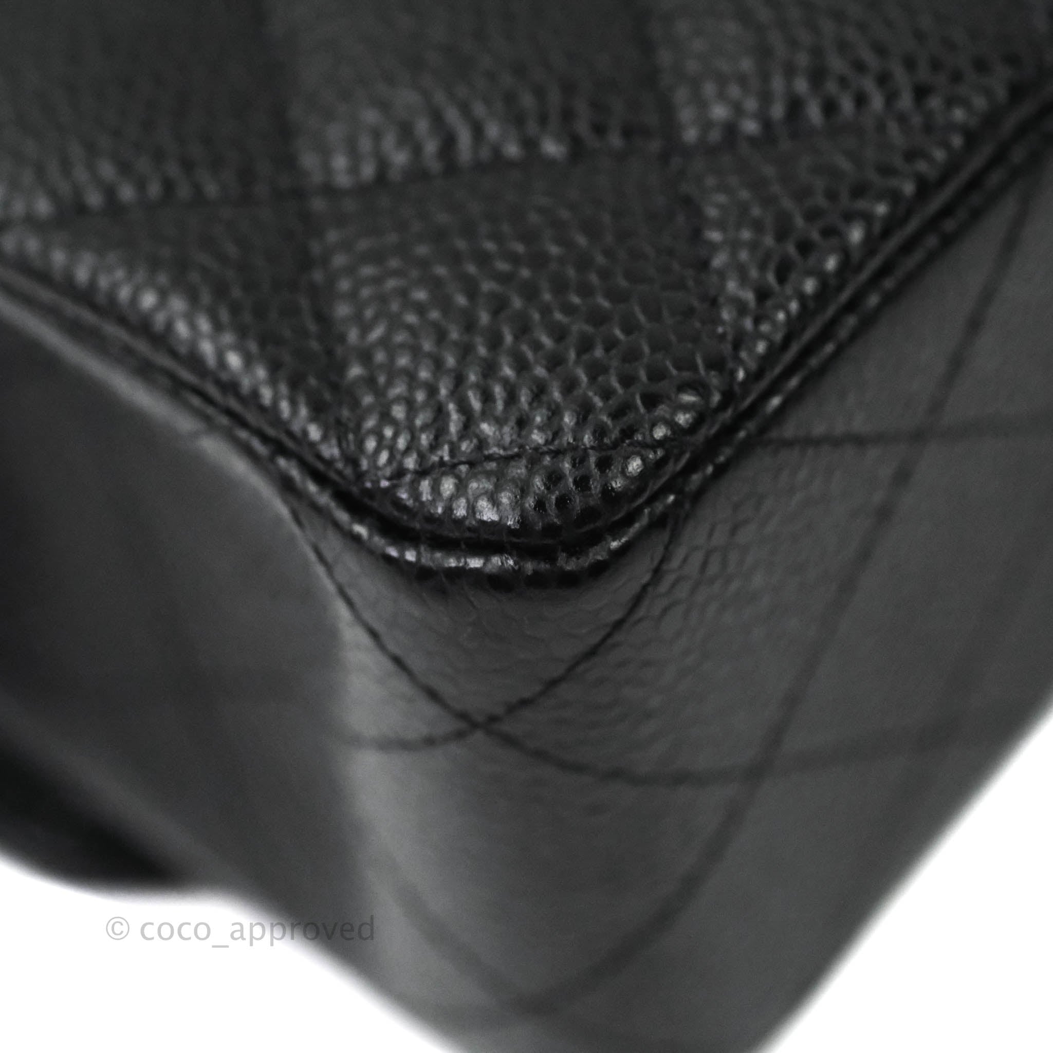 Chanel Classic Medium Double Flap Bag Black Caviar Leather with Gold Hardware - Luxury Designer Handbag for Women, Perfect for Work, Evening & Special Occasions