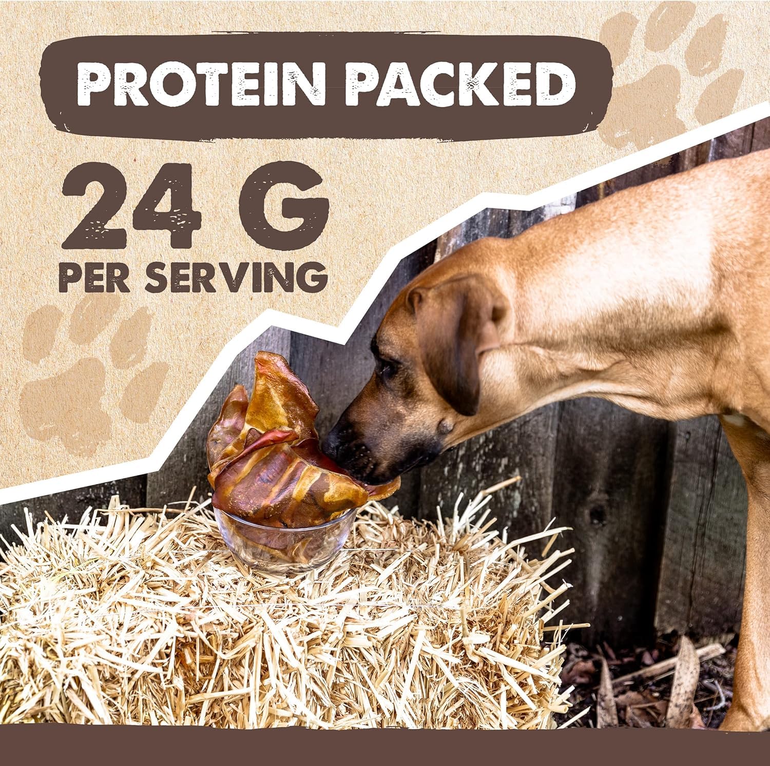 **Mighty Paw Half Pig Ears for Dogs - All Natural, Single Ingredient Dog Treats | Healthy Alternative to Rawhide Chews for Small, Medium & Large Dogs | Long-Lasting Dental Chews for Puppies & Adult Dogs (6lb) - Perfect for Training, Teething & Anxiety Relief**