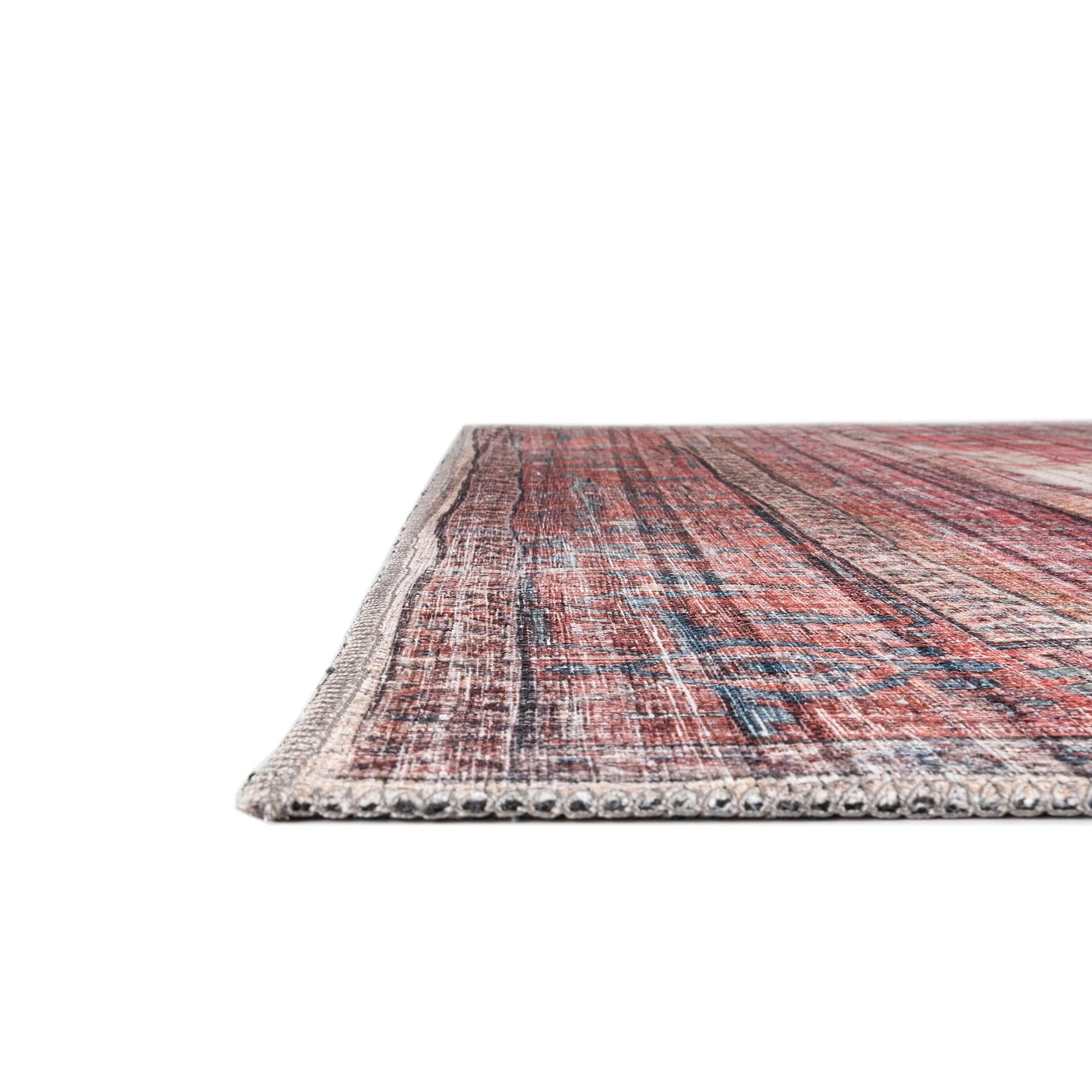 Washable Maahru Collection Rug 10' x 13' Beige Low-Pile - Soft Living Room Carpet, Large Dining Area Rug, Open Space Floor Mat for Home Decor | Pet-Friendly & Easy Clean
