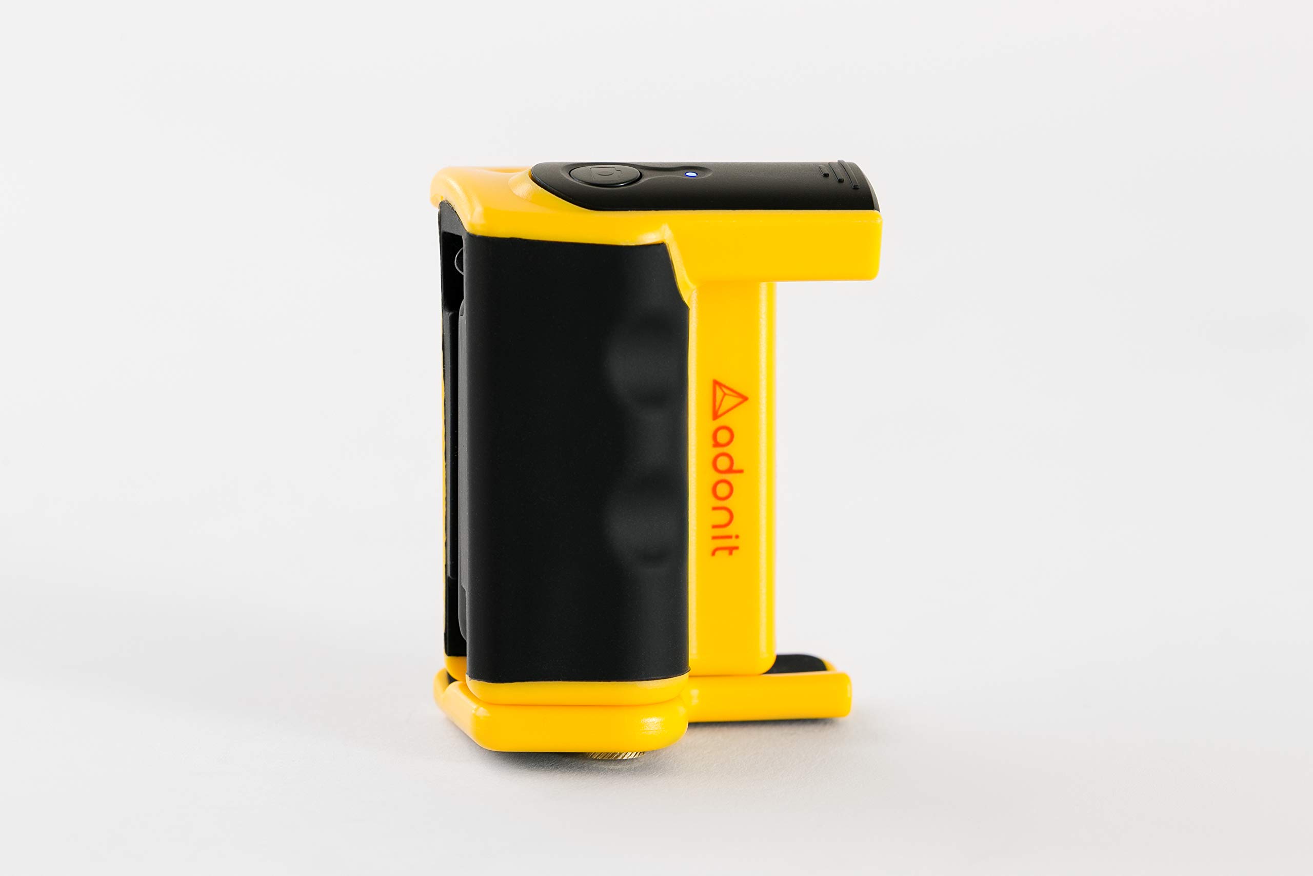 Adonit Photogrip (Easy-Pack) Phone Tripod Grip with Bluetooth Shutter Remote - Universal Smartphone Mount for iPhone 11/11 Pro/XS Max/XR/X/8 Plus & Samsung Galaxy S10/S9 - Yellow | Perfect for Vlogging, Photography & Hands-Free Video Calls