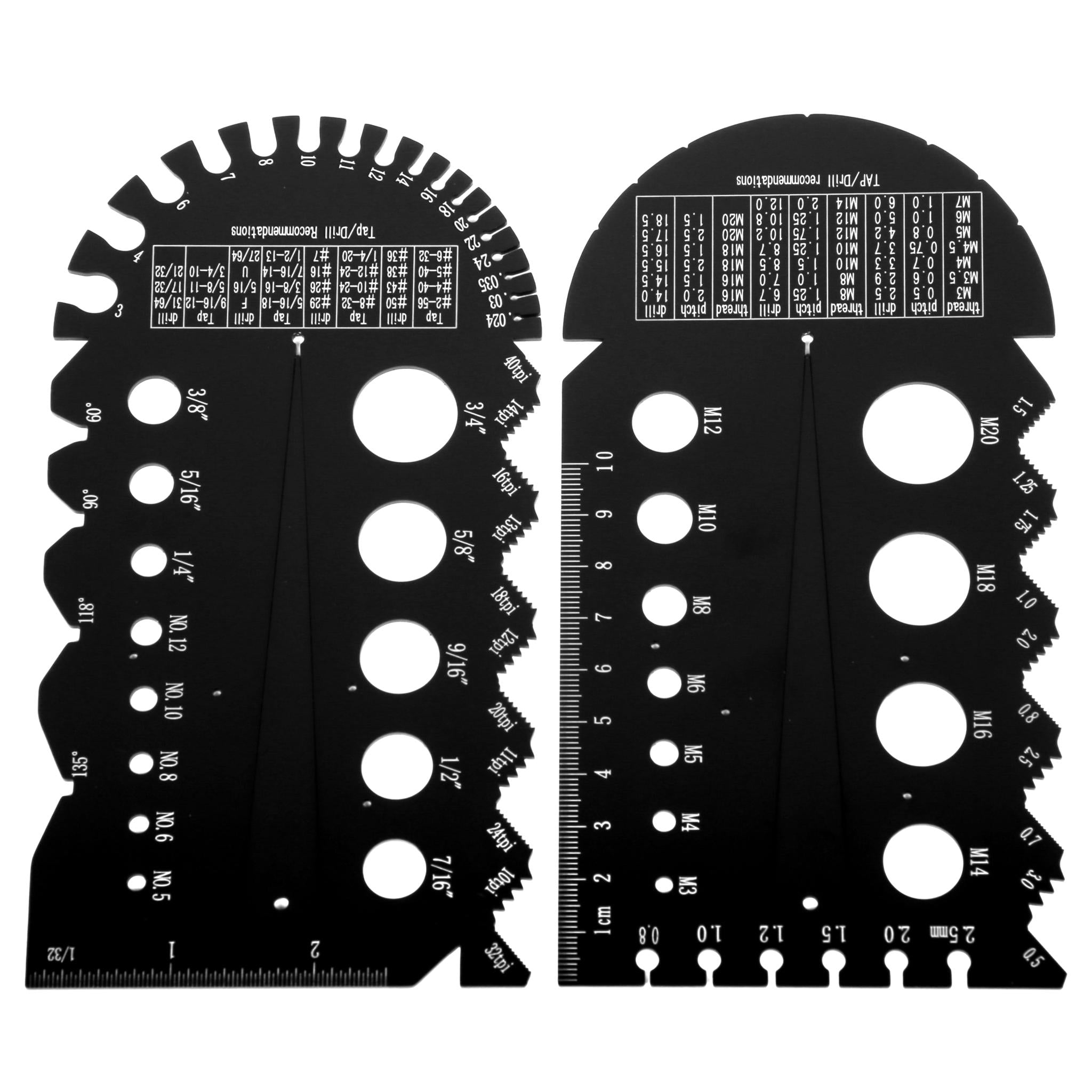 WEN ME210G Metric & Imperial Thread Pitch Gauge Set - 2 Pack with Carrying Case | Precision Measuring Tool for Metalworking, Plumbing & Automotive Repair