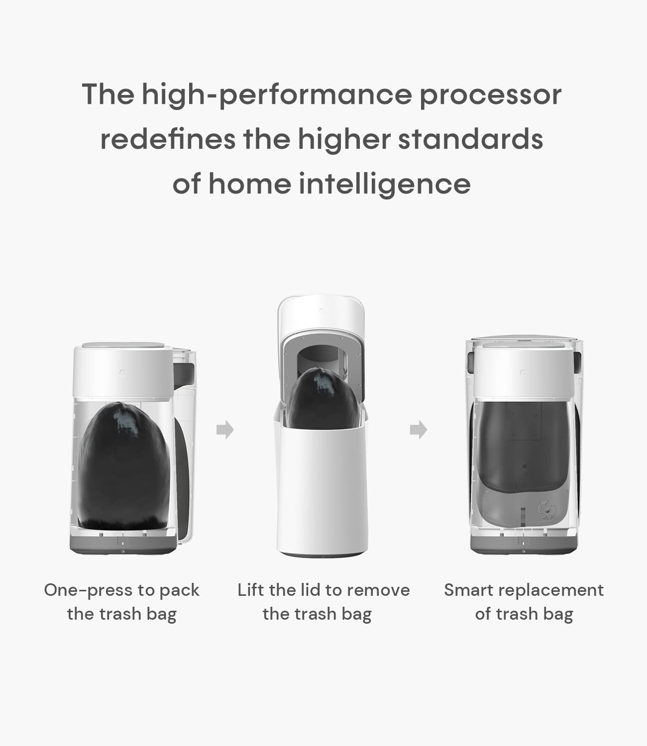 TOWNEW T3 Slim Automatic Infrared Motion Sensor Trash Can with Lid - 3.4 Gallon Touchless Self-Sealing Waterproof Garbage Bin for Bathroom, Kitchen & Office - Includes White Refill Ring (Up to 20 Bags) - Perfect for Hands-Free Waste Disposal & Hygiene Maintenance