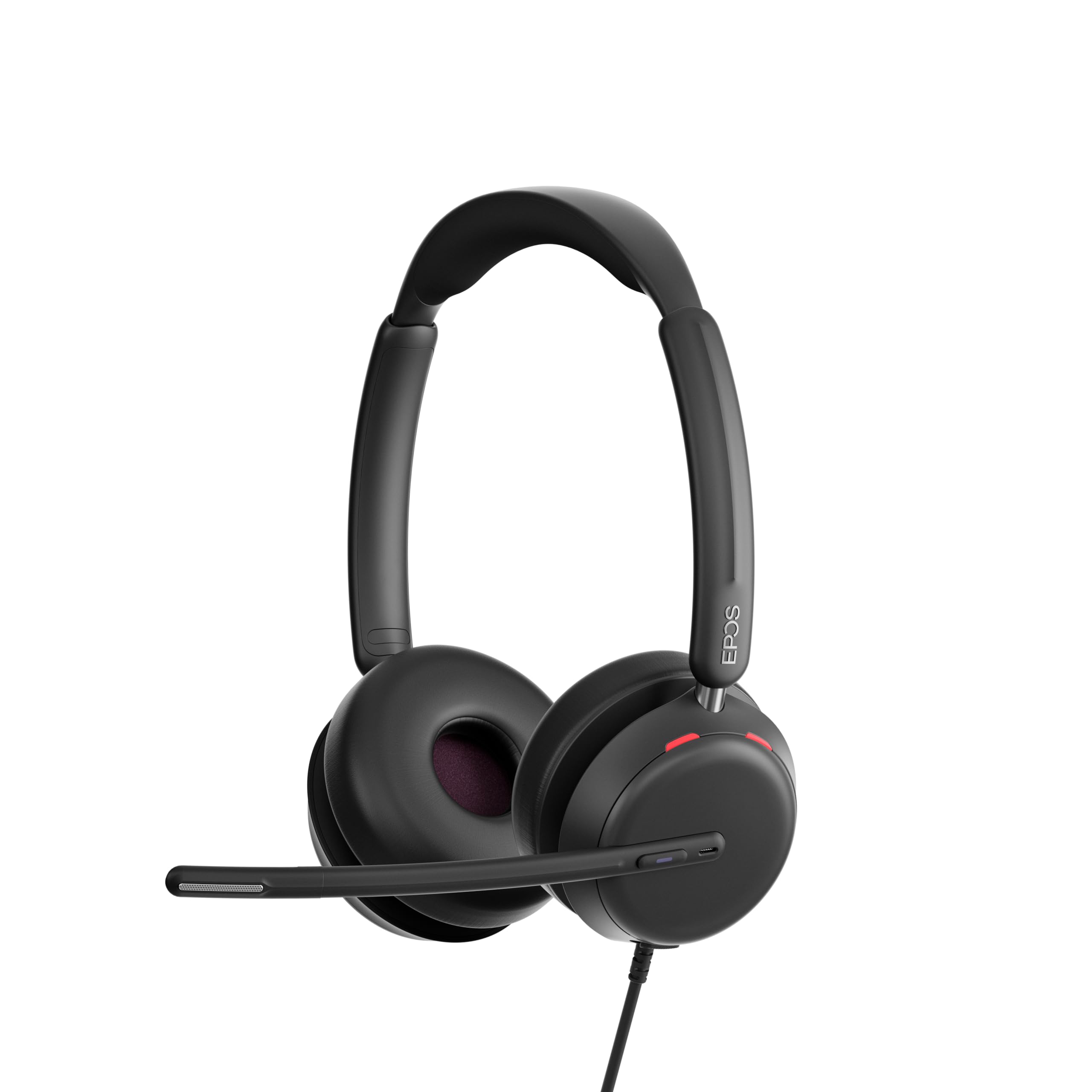 EPOS IMPACT 860T Dual-Sided USB-C & USB-A Wired Headset with Noise Cancelling Microphone - Microsoft Teams Certified, Super Wideband Audio, Comfortable Over-Ear Design for Business Calls, Remote Work & Home Office Professionals | Perfect for Video Conferencing, Online Meetings & Customer Support