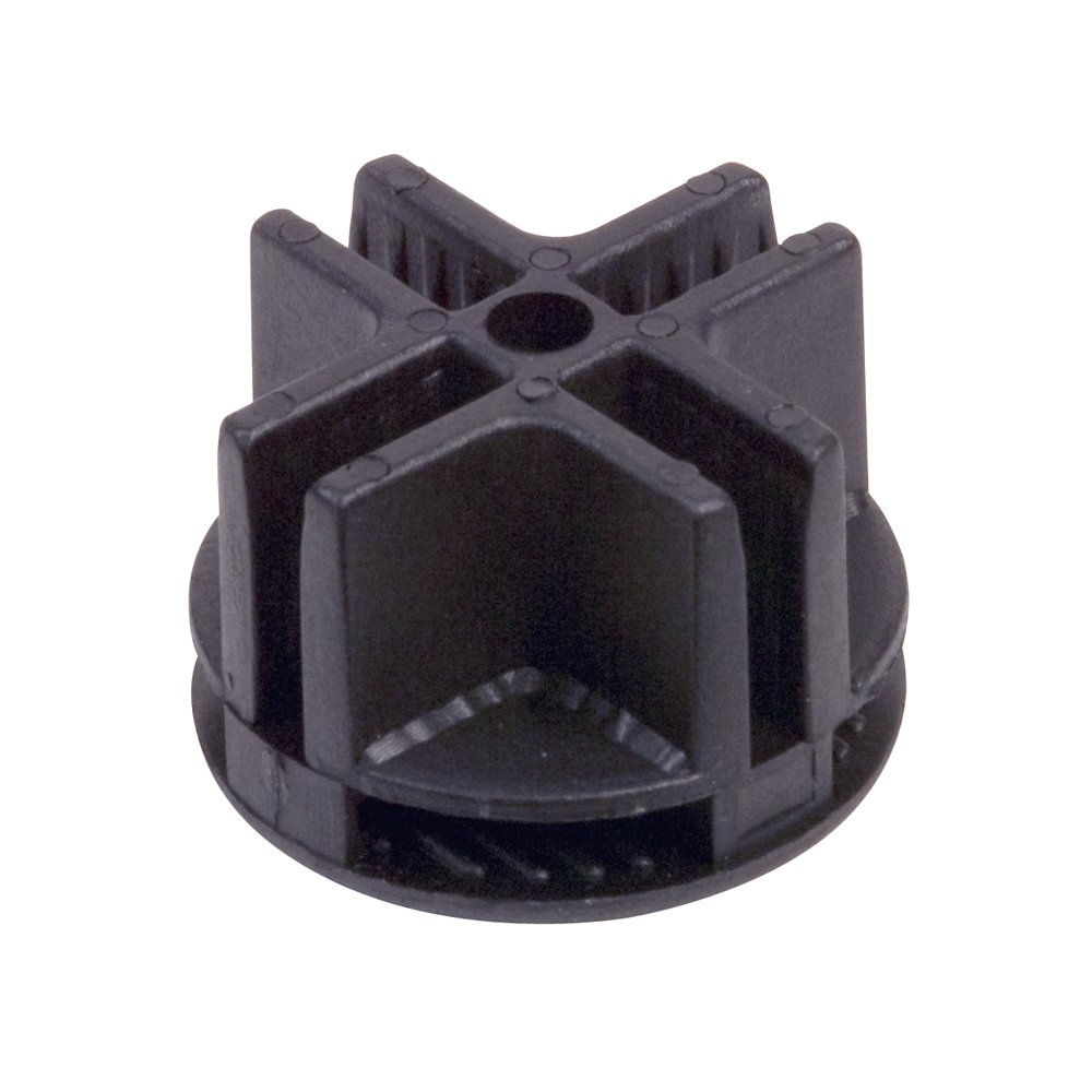 Econoco 4-Way Plastic Connector - Black (100 Pack) - Perfect for DIY Projects, Plumbing, Electrical Wiring & Home Organization