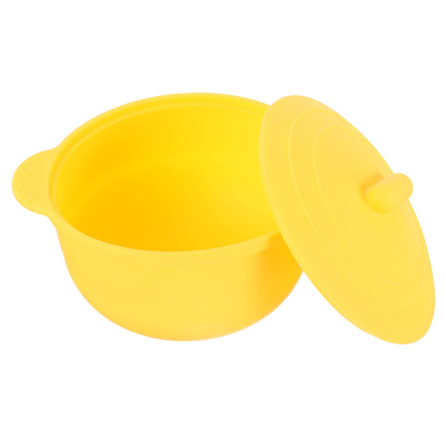 **Portable Silicone Wax Warmer Bowl with Lid - Mini Wax Melter for Hair Removal, Skincare & Face Masks - Perfect for DIY Waxing at Home, Salon, or Spa (Yellow)**