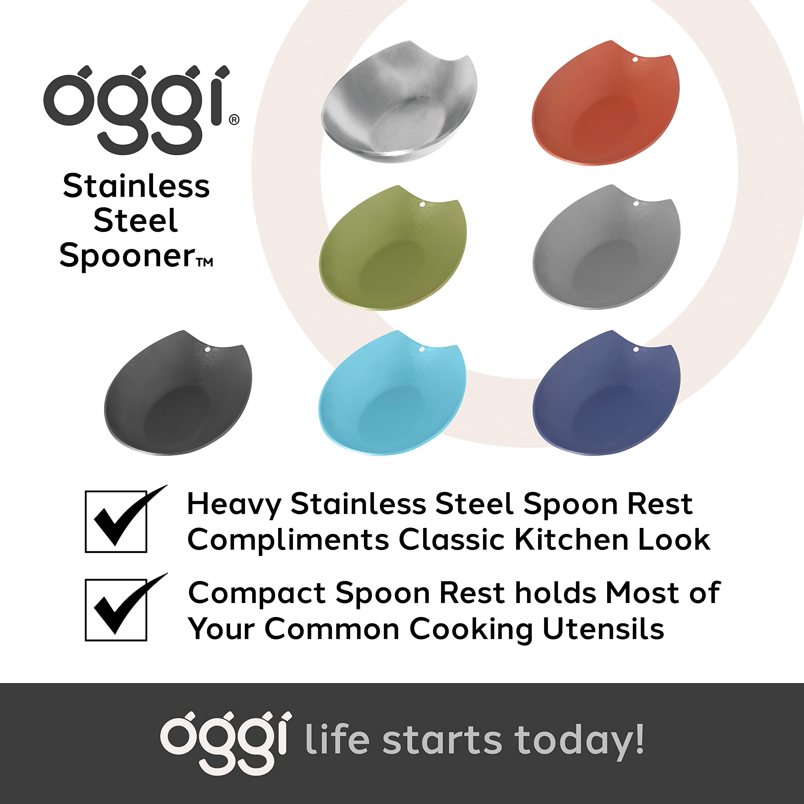 Stainless Steel Spoon Rest for Kitchen - Mess-Free Cooking Utensil Holder, 5.25x3.5 Inch - Perfect for Countertops & Stovetops