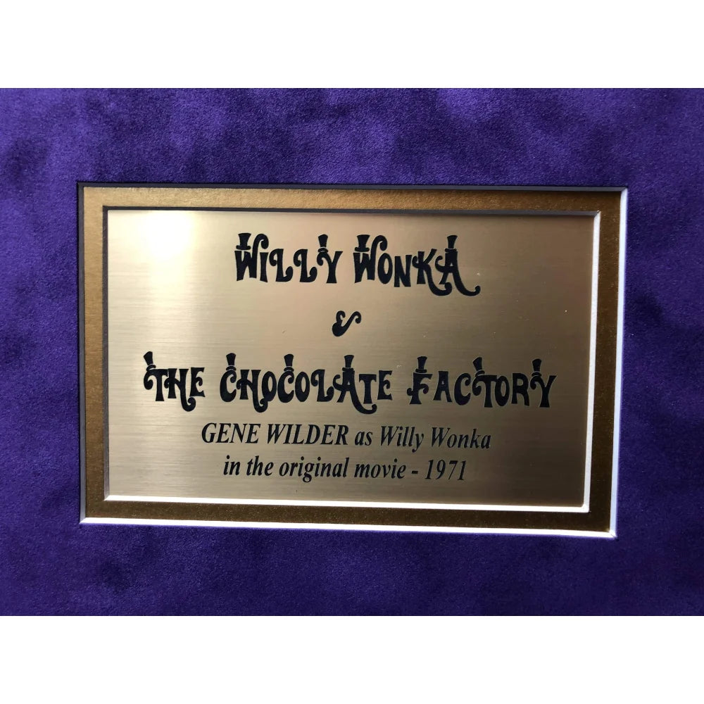 Authentic Gene Wilder as Willy Wonka Signed Golden Ticket 8x10 Framed Collage - PSA/DNA Certified Autograph - Perfect for Movie Memorabilia Collectors & Charlie and the Chocolate Factory Fans