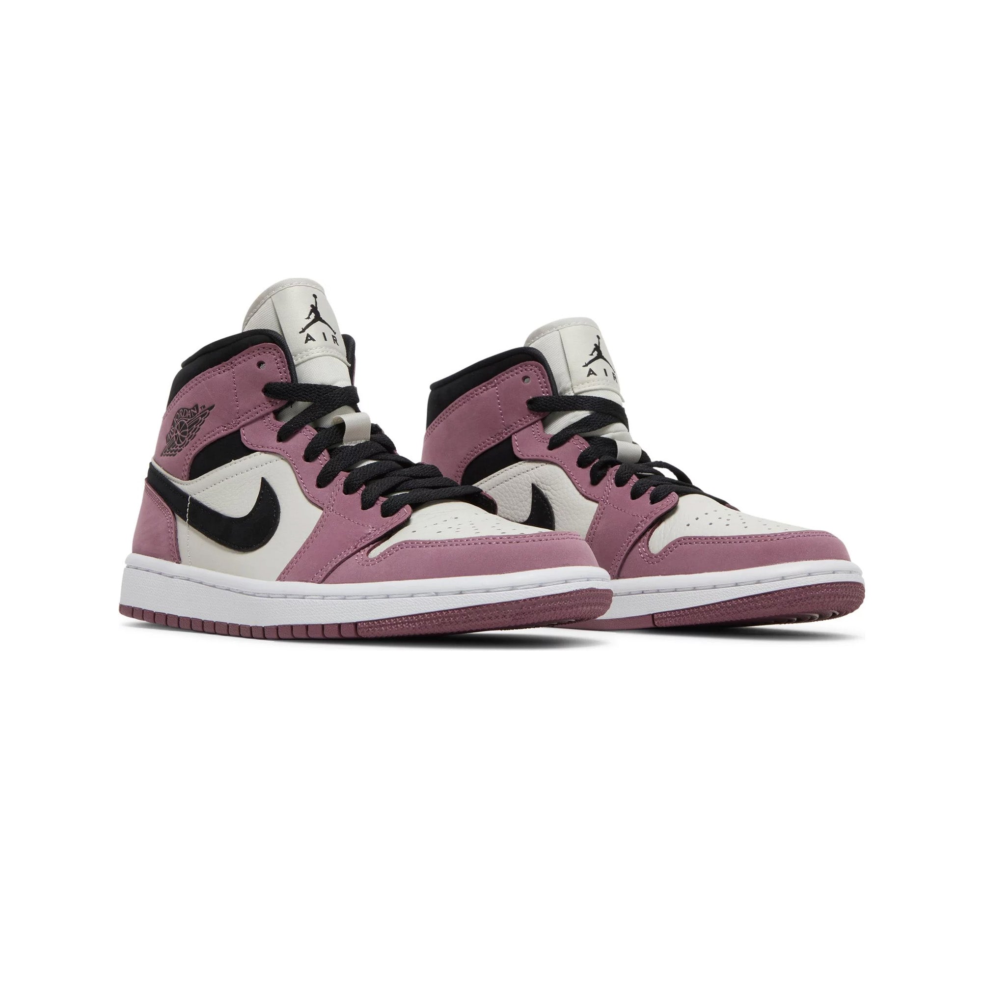 Air Jordan 1 Mid SE 'Light Mulberry' Women's Basketball Shoes (2022) - Stylish Sneakers for Casual Wear, Gym & Street Fashion