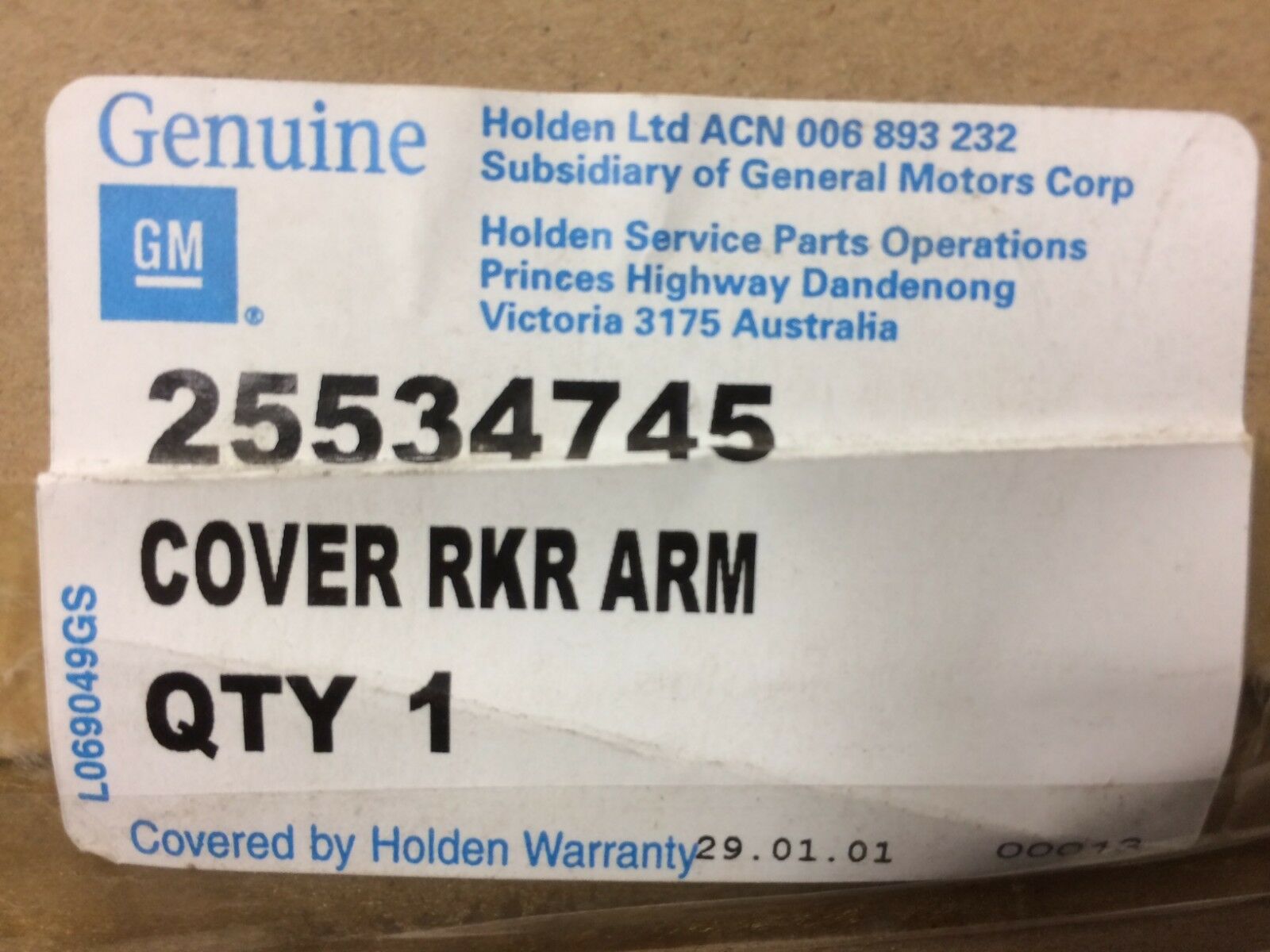 Genuine Holden Left Rocker Cover for VN VG Commodore 1988-1992 | Engine Valve Cover Replacement | Perfect for Commodore Restoration & Performance Upgrades