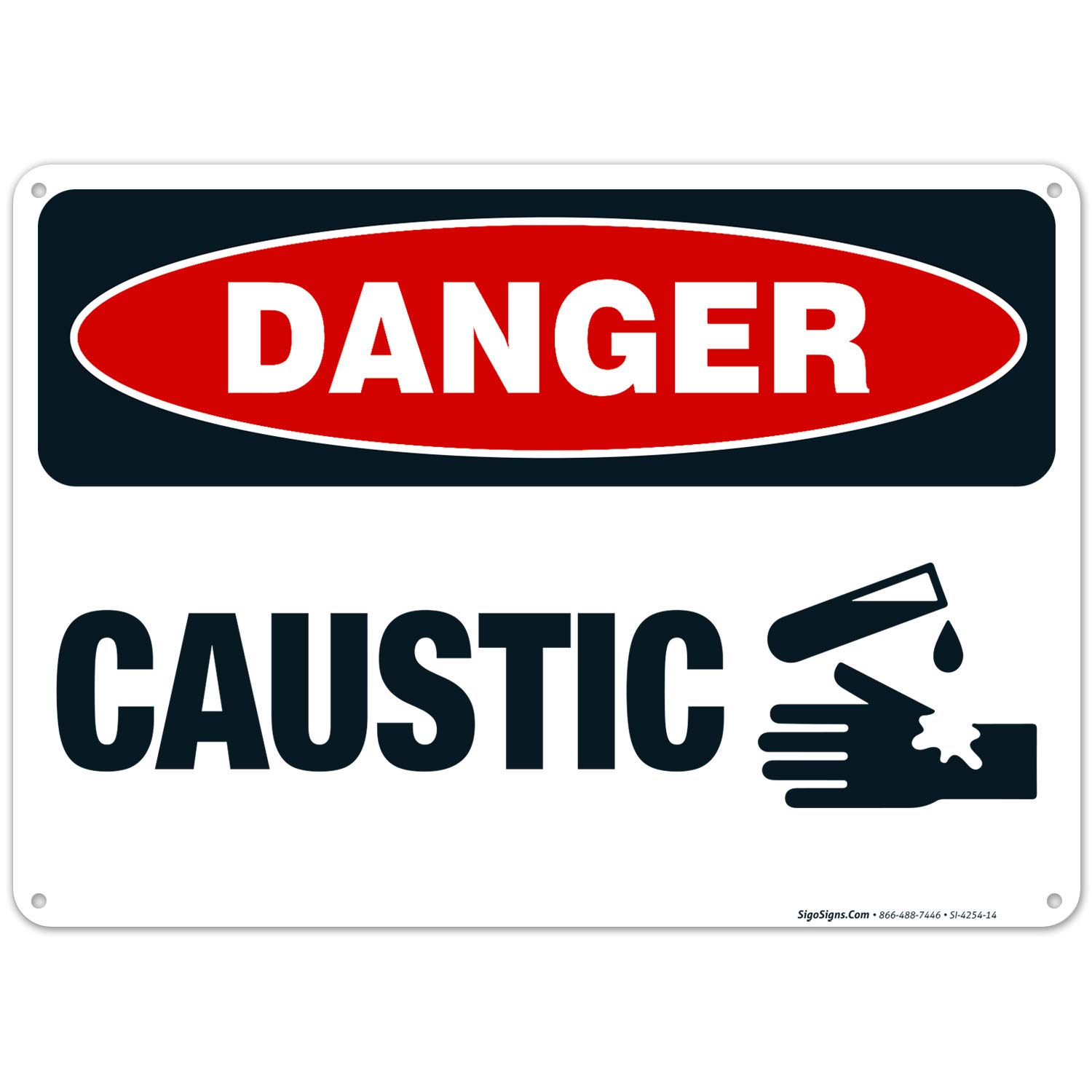 Danger Sign - OSHA Compliant, Rust-Free .040 Aluminum, 10x14 Inches (SI-4254) | Fade-Resistant for Indoor & Outdoor Use | Made in USA | Perfect for Construction Sites, Warehouses & Hazardous Areas