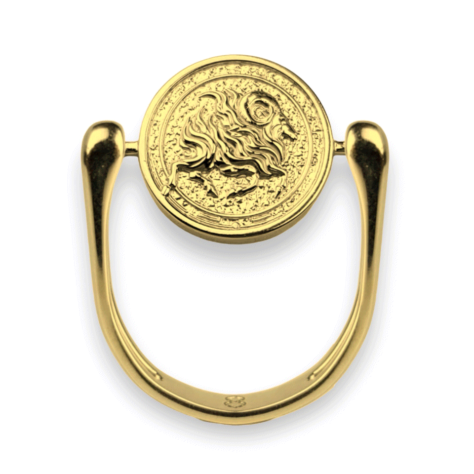 Luxury Gold Zodiac Fidget Ring for Anxiety Relief - 12 Astrology Sign Spinner Ring for Stress Relief & Focus - Perfect for ADHD, Meditation & Office Work