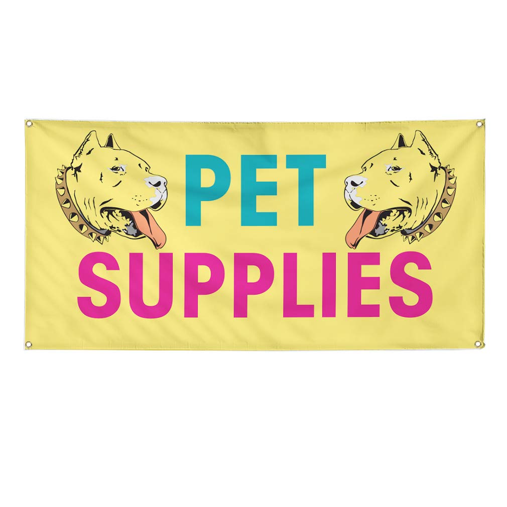 Durable 24x48 Inches Vinyl Banner with 4 Grommets - Weatherproof Outdoor Advertising Sign for Business, Yard & Pet Supplies | Perfect for Storefronts, Events & Industrial Use