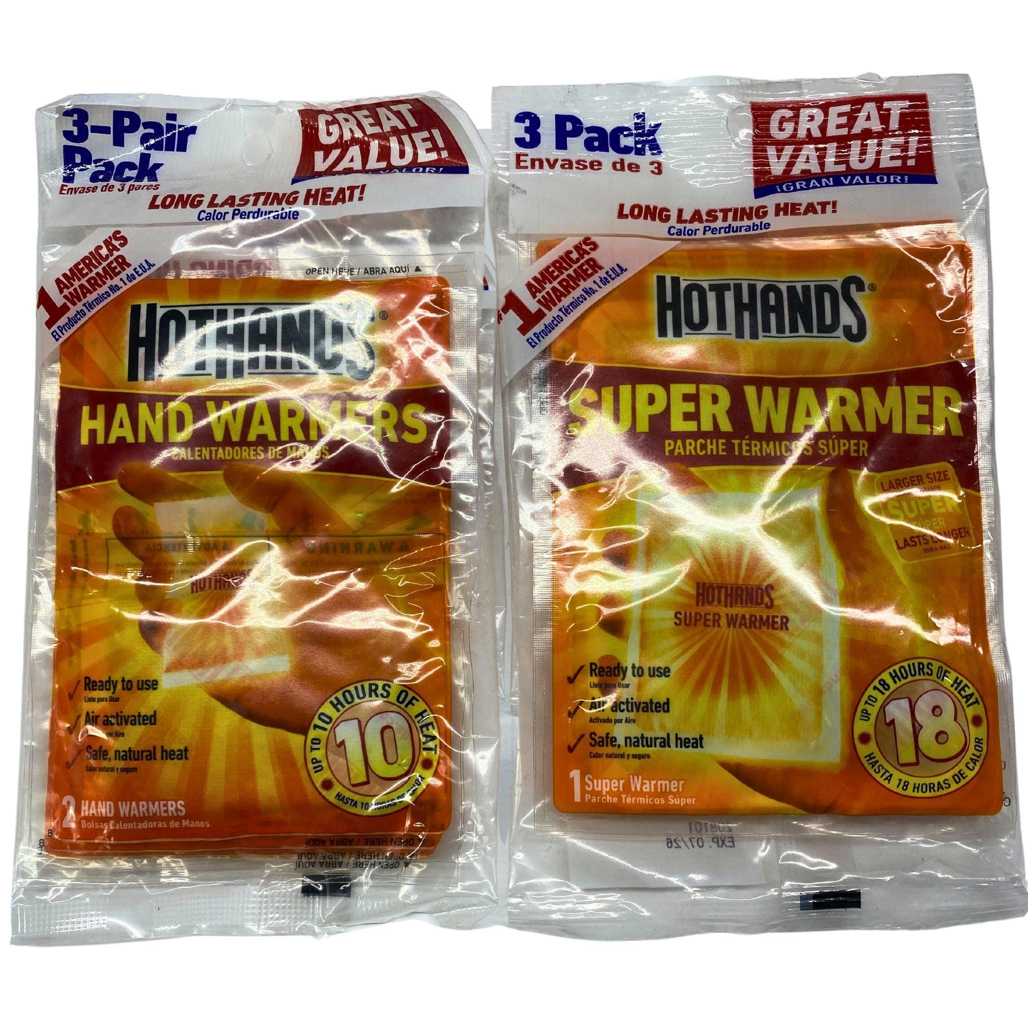 HotHands Hand Warmers - 100 Pack (2 Regular Warmers Last 10 Hours + 1 Super Warmer Lasts 18 Hours) - Perfect for Outdoor Activities, Hunting, Camping & Winter Sports