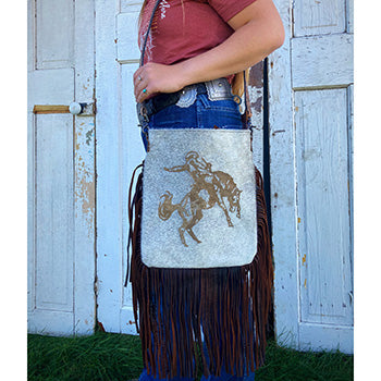American Darling Conceal Carry Bronc Hide Purse - Stylish Leather Crossbody Bag for Women | Perfect for Everyday Use, Travel & Concealed Carry