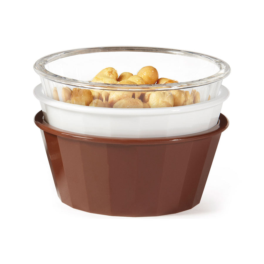 GET ER 045 CL 4 oz Clear Plastic Fluted Ramekin - Perfect for Desserts, Baking, and Food Presentation