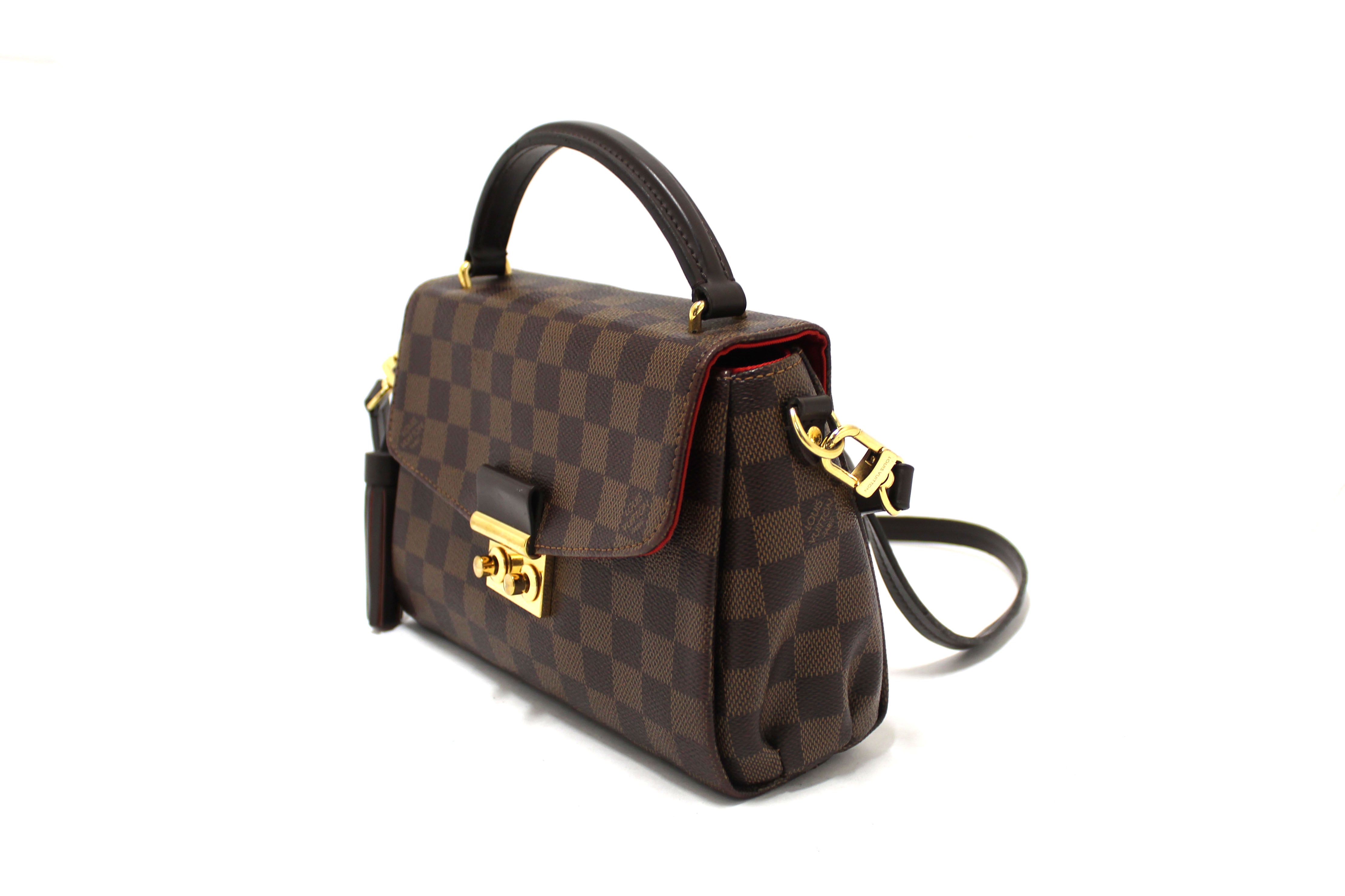 Authentic Louis Vuitton Damier Ebene Croisette Crossbody Bag - Luxury Designer Handbag & Messenger Purse for Women | Perfect for Work, Travel & Everyday Use