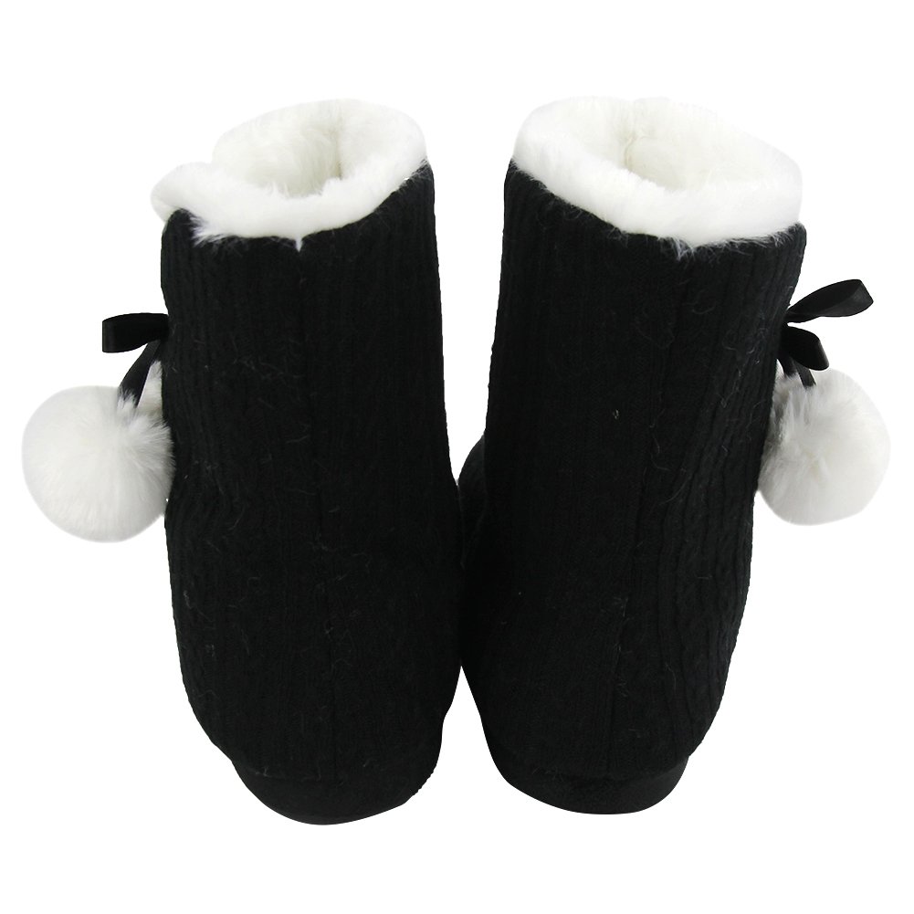 Women's Soft Fleece Plush Warm Indoor House Slippers Boots - Cozy Winter Home Shoes for Relaxing, Lounging & Comfort