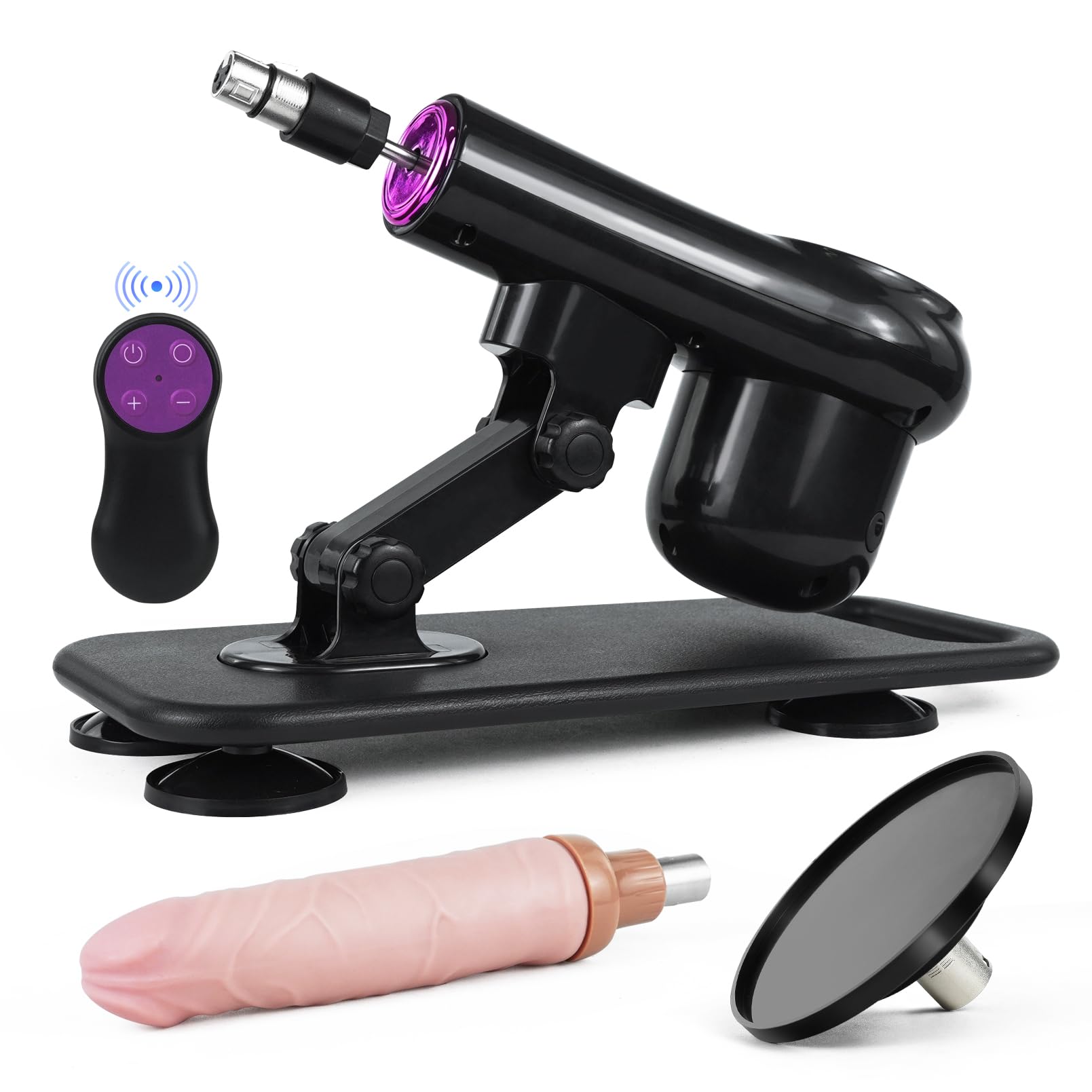 Automatic Thrusting Sex Machine for Women & Men - Remote Control Adult Toy with 3 XLR Connector, Adjustable Dildo & Suction Cup Attachments - Perfect for Couples Play, Solo Pleasure & BDSM Exploration