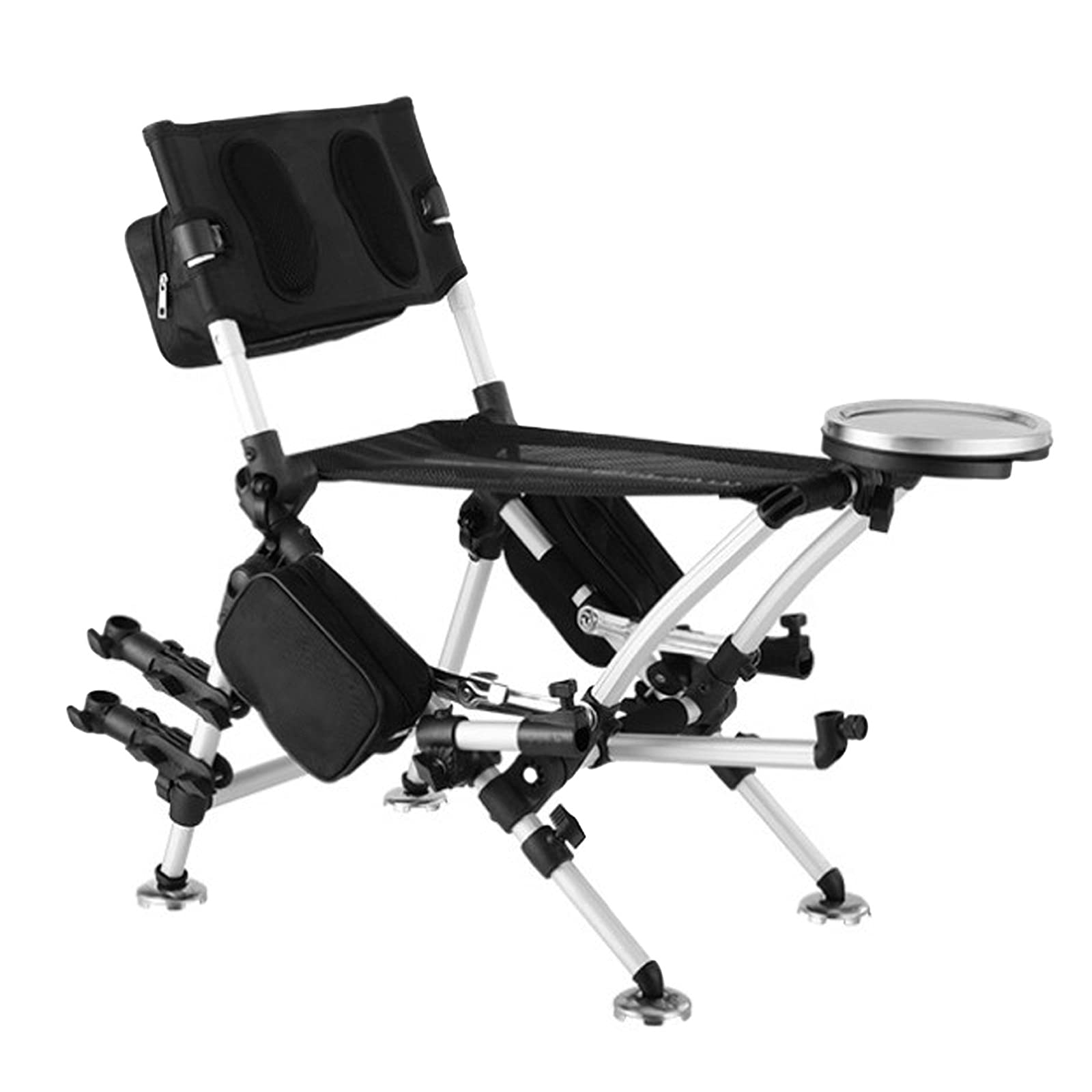 **LuiYninhuoJin Heavy Duty Folding Camping Chair with Rod Holder - Portable Outdoor Chair for Camping, Fishing, Hiking, Picnic & Travel (Black) - Perfect for Backyard, Beach, and Tailgating**