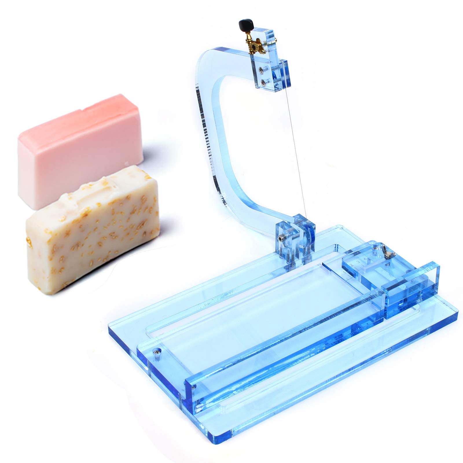 DIY Acrylic Soap Cutter Set - Handmade Soap Cutting Machine with Stainless Steel Wire & String Knife for Crafting, Gifts & Home Use