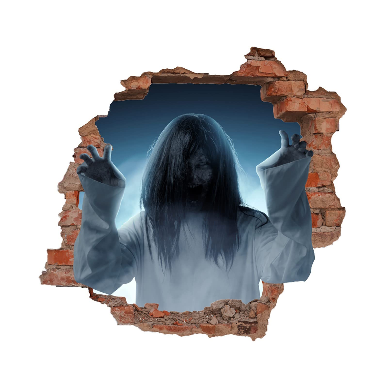 Scary Halloween 3D Wall Stickers - Horror Devil Decals for Home & Party Decor - Perfect for Halloween, Haunted Houses & Themed Events