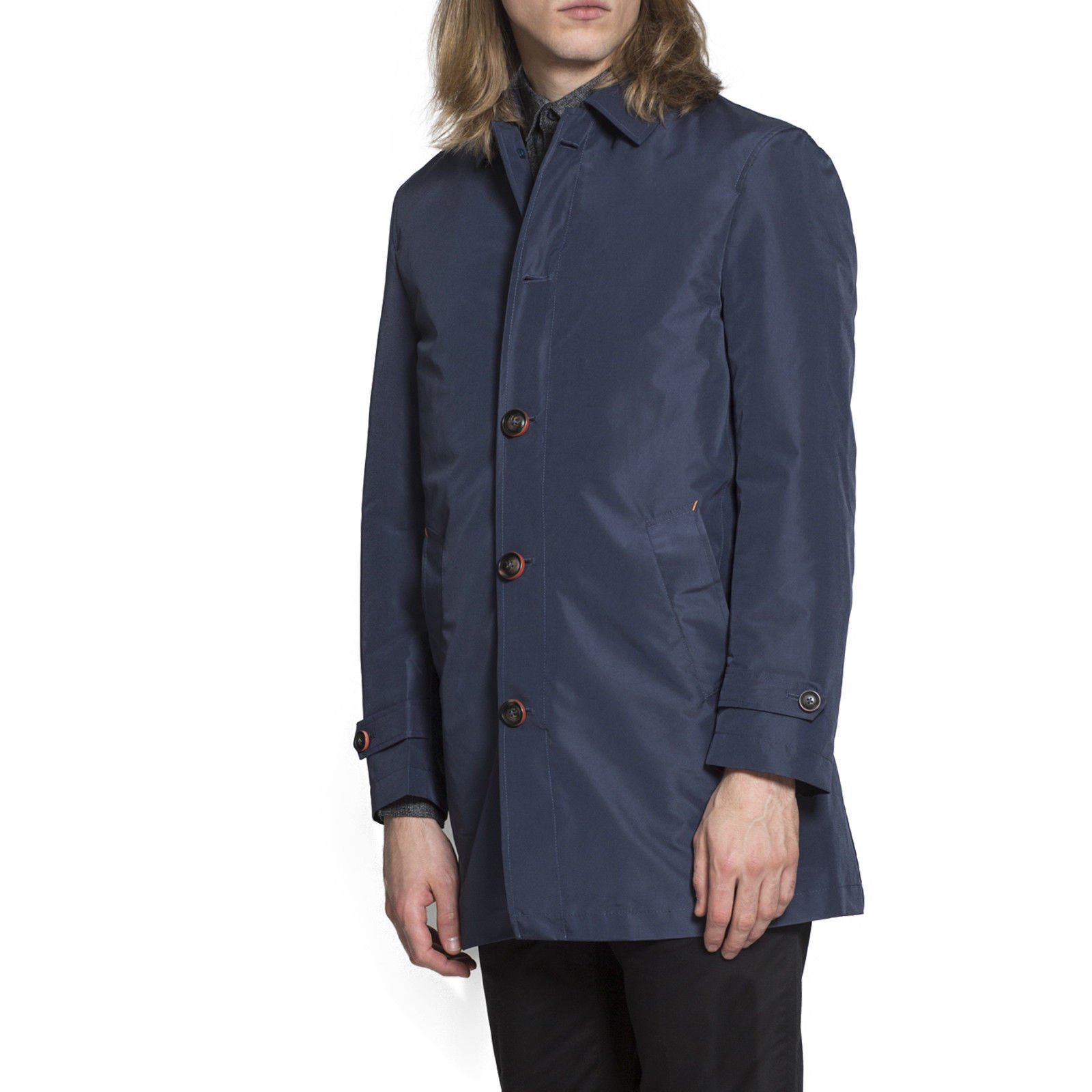 Harry Brown Waterproof Raincoat with Detachable Lining - Toffee & Dark Blue | Men's Lightweight Trench Coat (S-3XL) | Perfect for Outdoor Activities, Commuting & Travel
