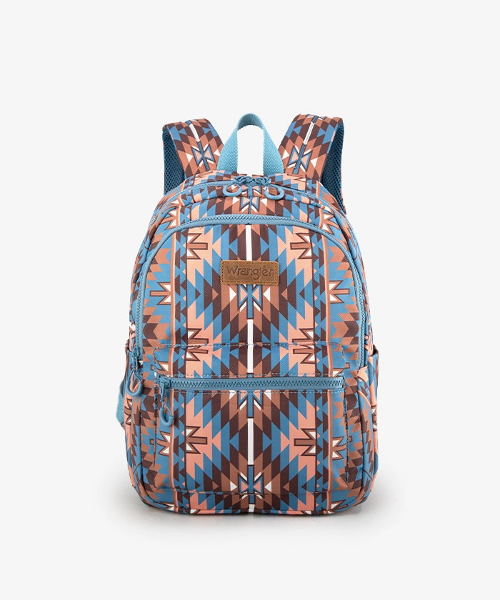 Wrangler Aztec Printed Diaper Bag Backpack - Stylish & Spacious Baby Essentials Organizer for Moms | Perfect for Travel, Daycare & Family Outings