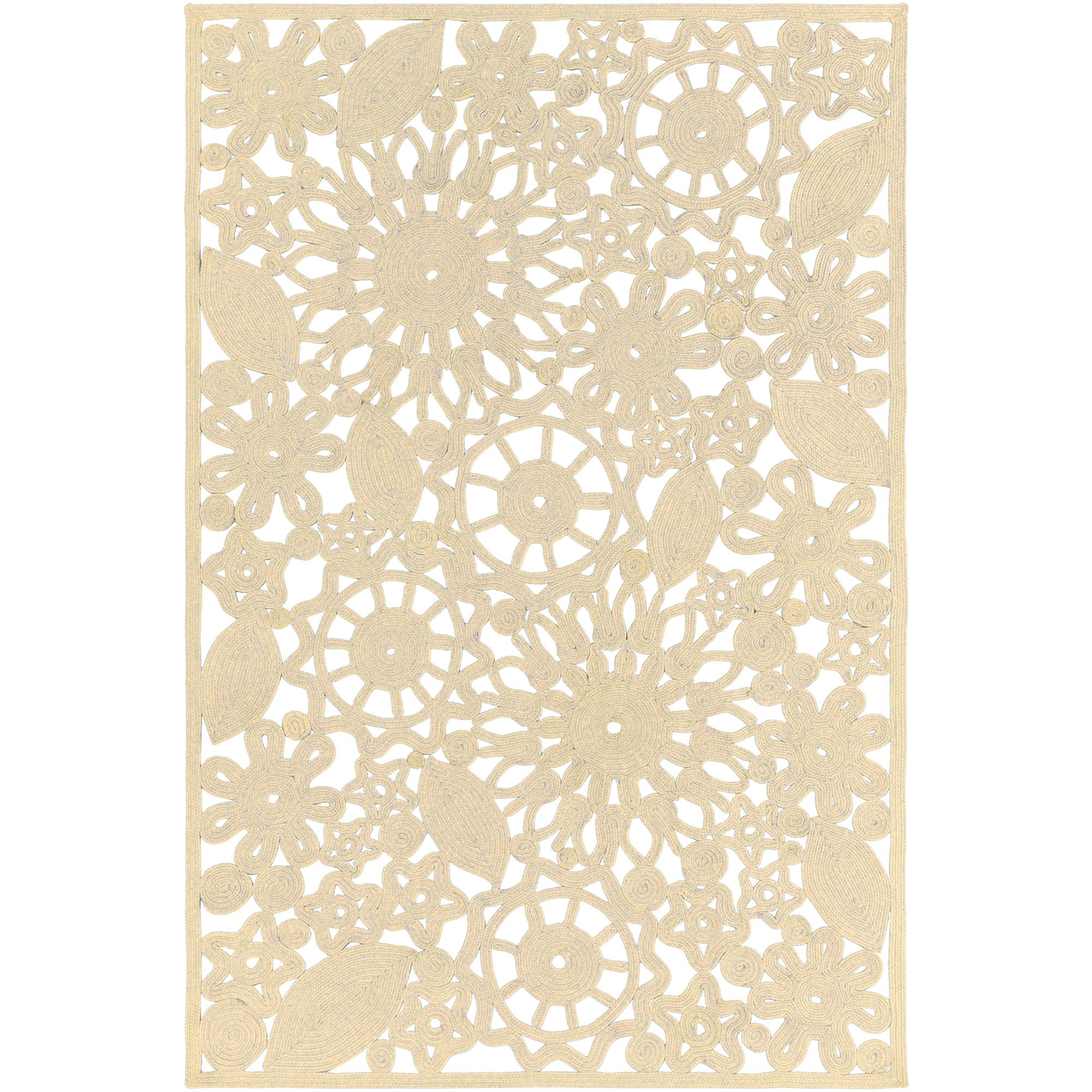 Premium Surya Area Rug 2' x 3' Beige - Soft Living Room Rug for Home Decor, Bedroom Carpet, Office Floor Mat